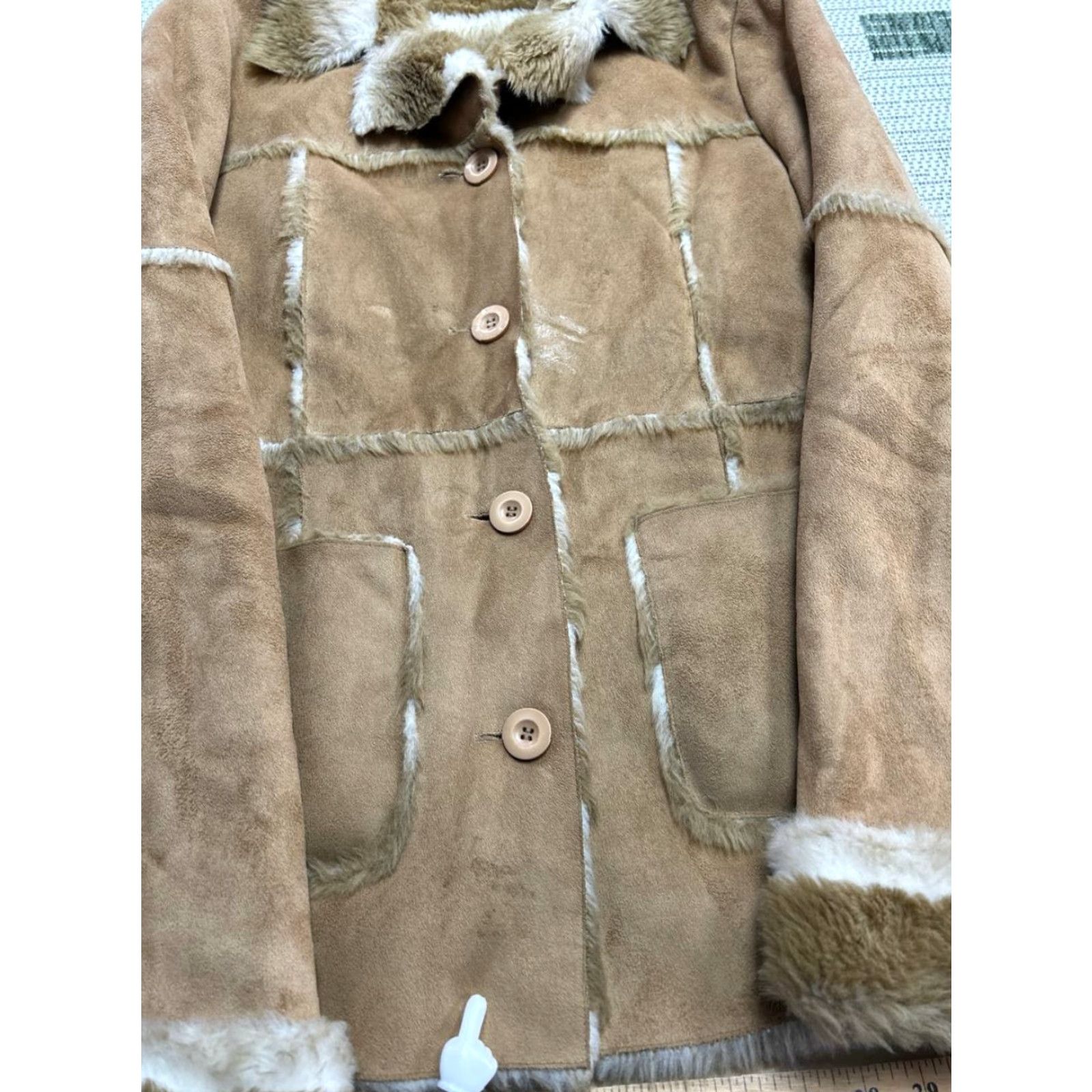 Bebe VINTAGE Bebe Fur Lined Afghan Coat Womens Small Brown Lined Notch Lapel Coat Size S / US 4 / IT 40 - 6 Thumbnail