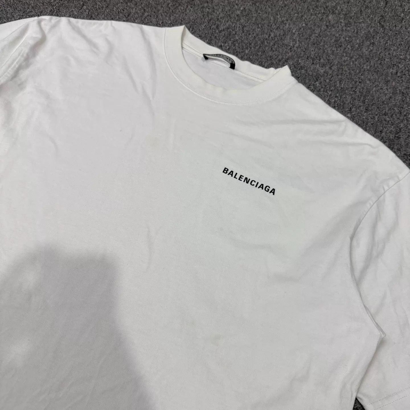 Balenciaga Balenciaga Embroidered Front/Back Logo Short Sleeve Tee M 99N Size US M / EU 48-50 / 2 - 3 Thumbnail