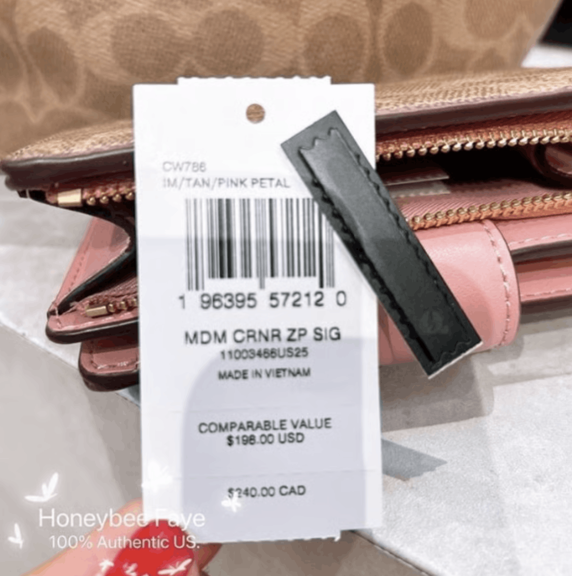 Coach Medium Corner Zip Wallet In Signature Canvas CW786 Size ONE SIZE - 5 Thumbnail