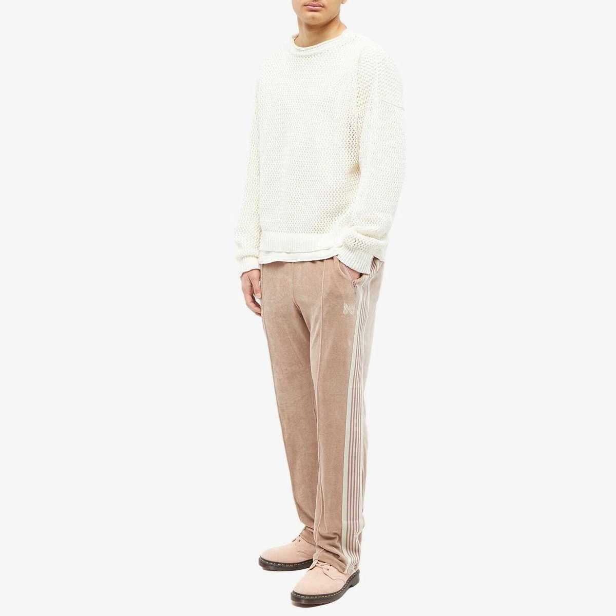 Needles Needles Narrow Track Pant - Old Rose Velour Size US 30 / EU 46 - 3 Thumbnail