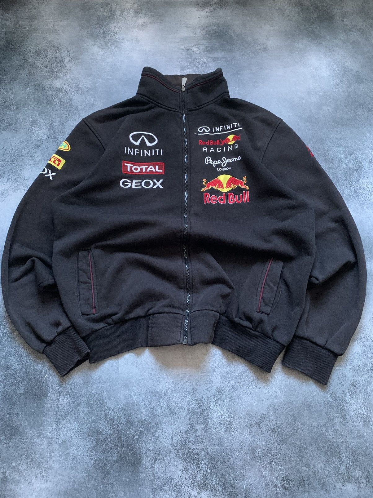Red Bull × Vintage Vintage Red Bull Racing Zip Up Sweatshirt y2k Size US XL / EU 56 / 4 - 2 Thumbnail