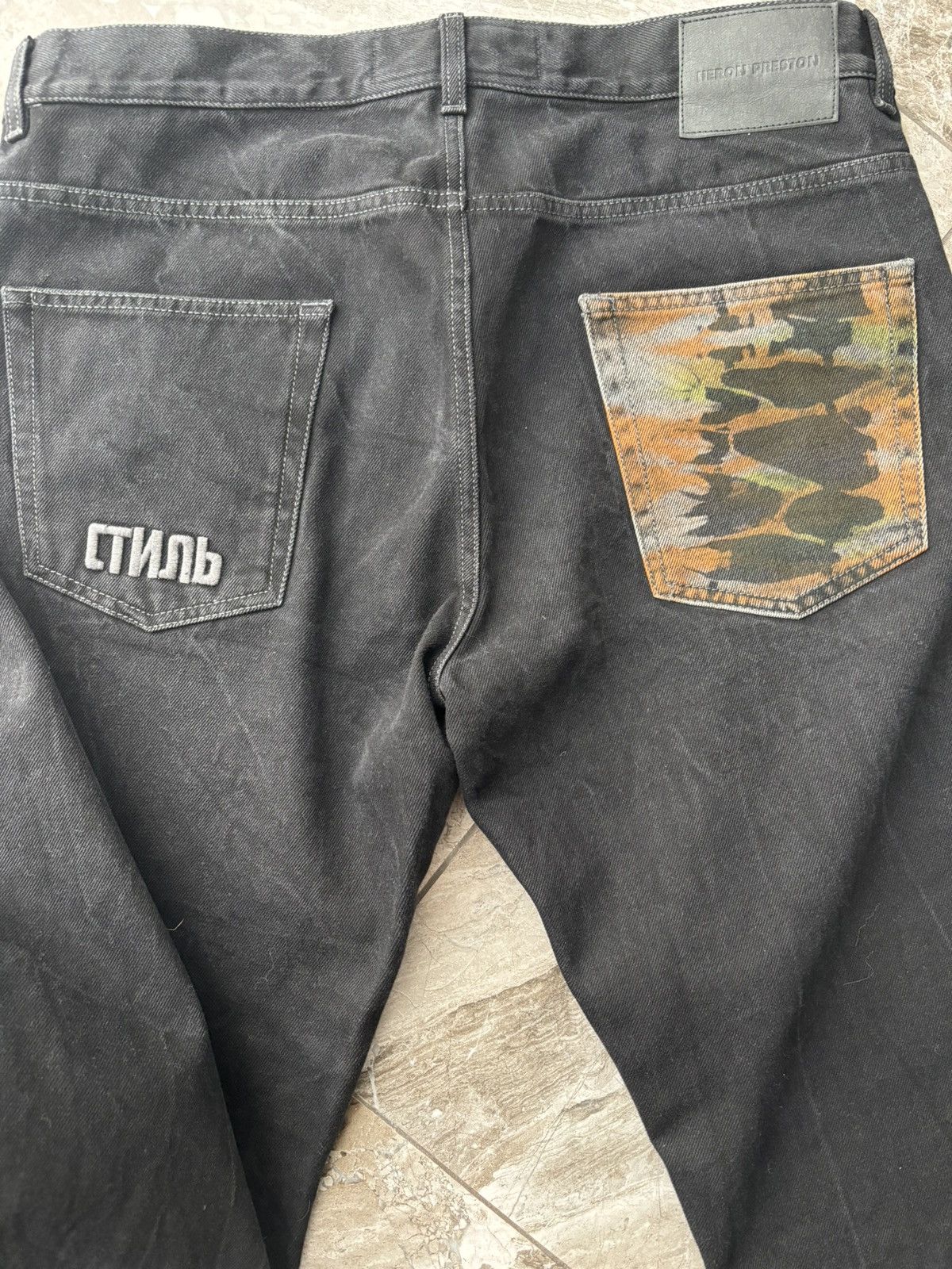 Heron Preston Heron Preston Tye-Dyed Black Jeans Size US 36 / EU 52 - 9 Thumbnail
