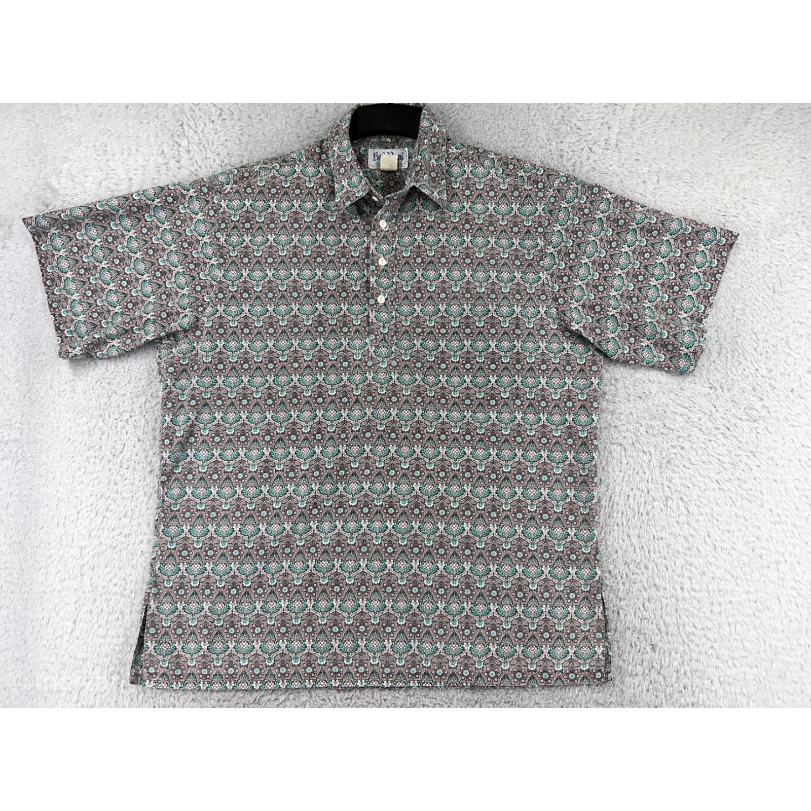 Vintage Kai Nani Polo Shirt Men XL Gray Hawaiian Pineapple Print Shirt Polo Men XL Gray Hawaiian Size US XL / EU 56 / 4 - 2 Thumbnail