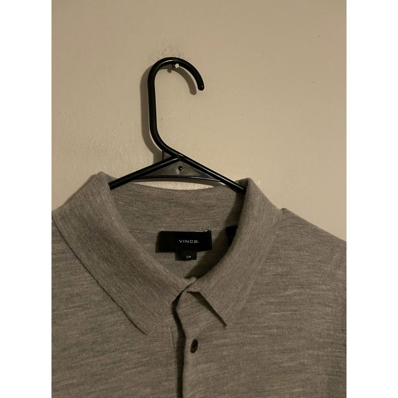 Vince Vince Featherweight Merino Wool-Cashmere Polo Sweater Shirt S/S - Men's Small Shirt Mens Small Gray Wool Merino Polo Pullover 90% Merino 10% Cashmere Size US S / EU 44-46 / 1 - 2 Thumbnail