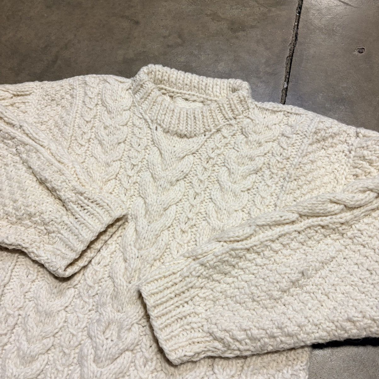 Vintage Vintage 90s Wool Sweater Cable Knit Chunky Fisherman Ecuador Size US S / EU 44-46 / 1 - 4 Thumbnail