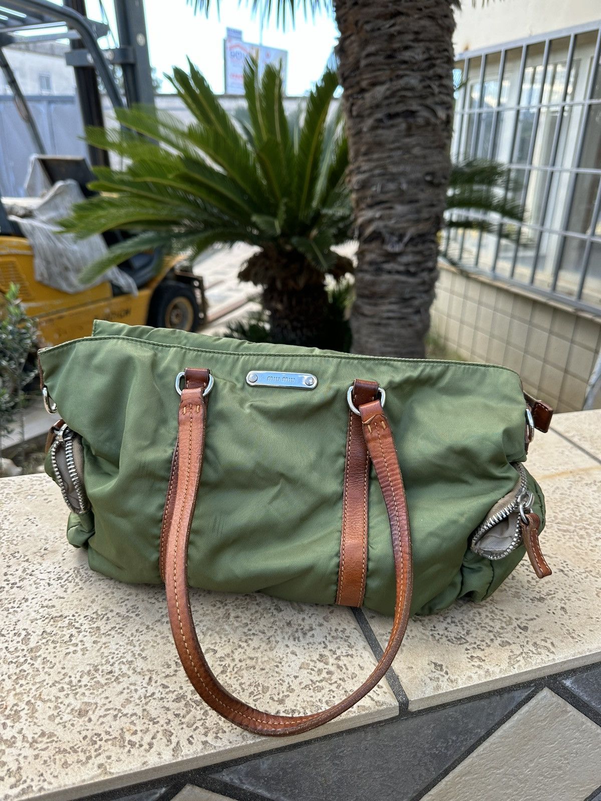 Miu Miu Miu Miu Nylon Green Bag RARE Size ONE SIZE - 2 Thumbnail