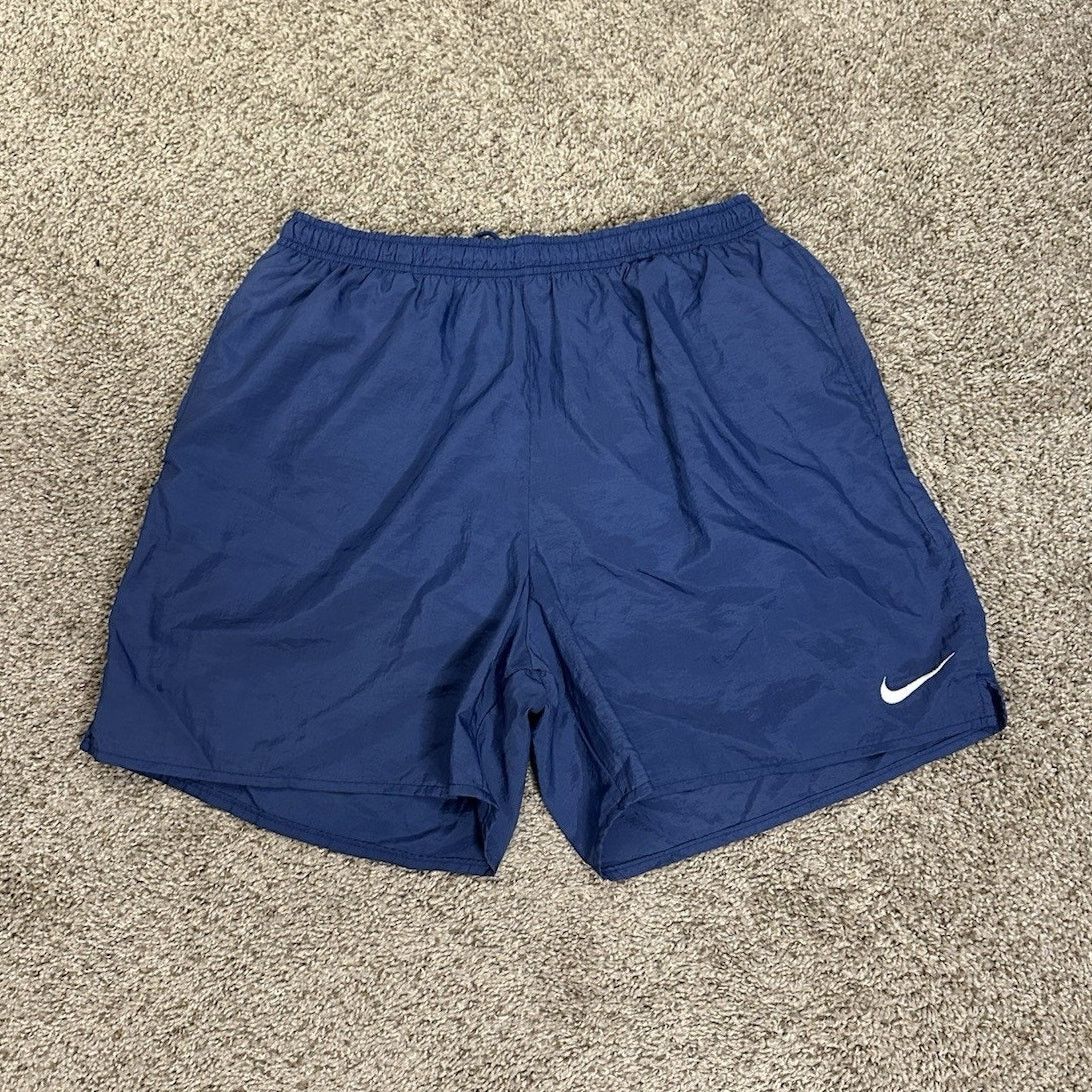 Nike × Vintage Vintage 90s Nike Swoosh Nylon Swim Shorts Men's XL Lined Size US 32 / EU 48 - 2 Thumbnail