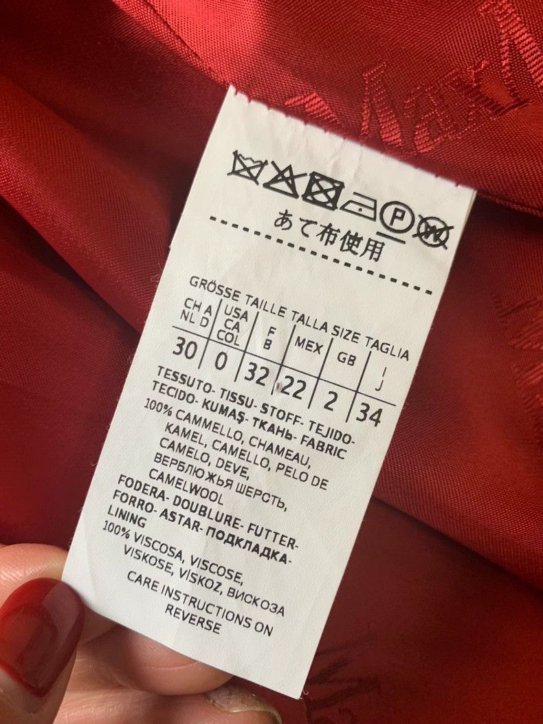 Moncler Genius MaxMara Manuela Red Wool Coat-2508 Size US XS / EU 42 / 0 - 5 Thumbnail