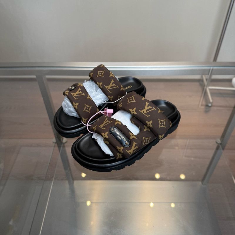 Louis Vuitton Louis Vuitton Brown Pool Pillow Sandals 0079 Size US 8 / IT 38 - 1 Thumbnail