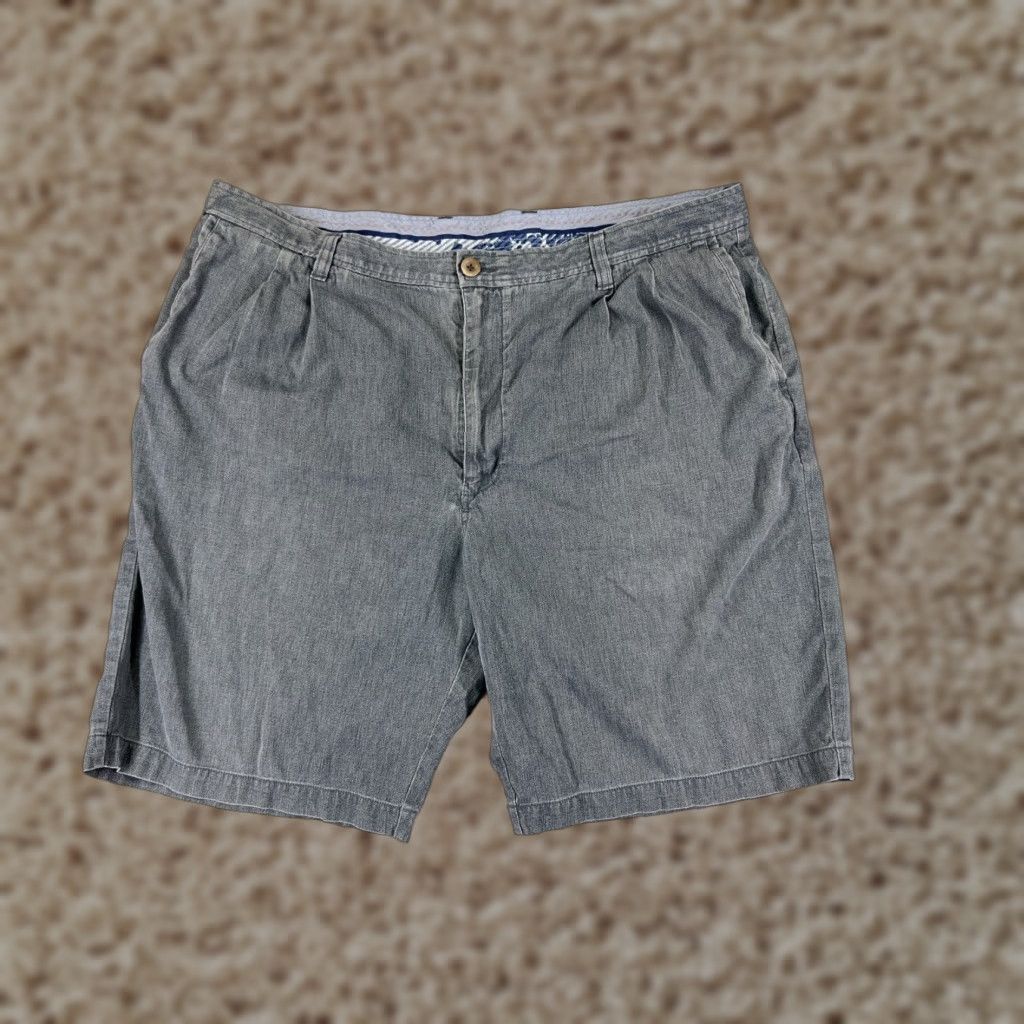 Tommy Bahama Tommy Bahama Shorts Men 40 Gray Silk Cotton Blend Herringbone Vacation Resort Size US 40 / EU 56 - 1 Thumbnail