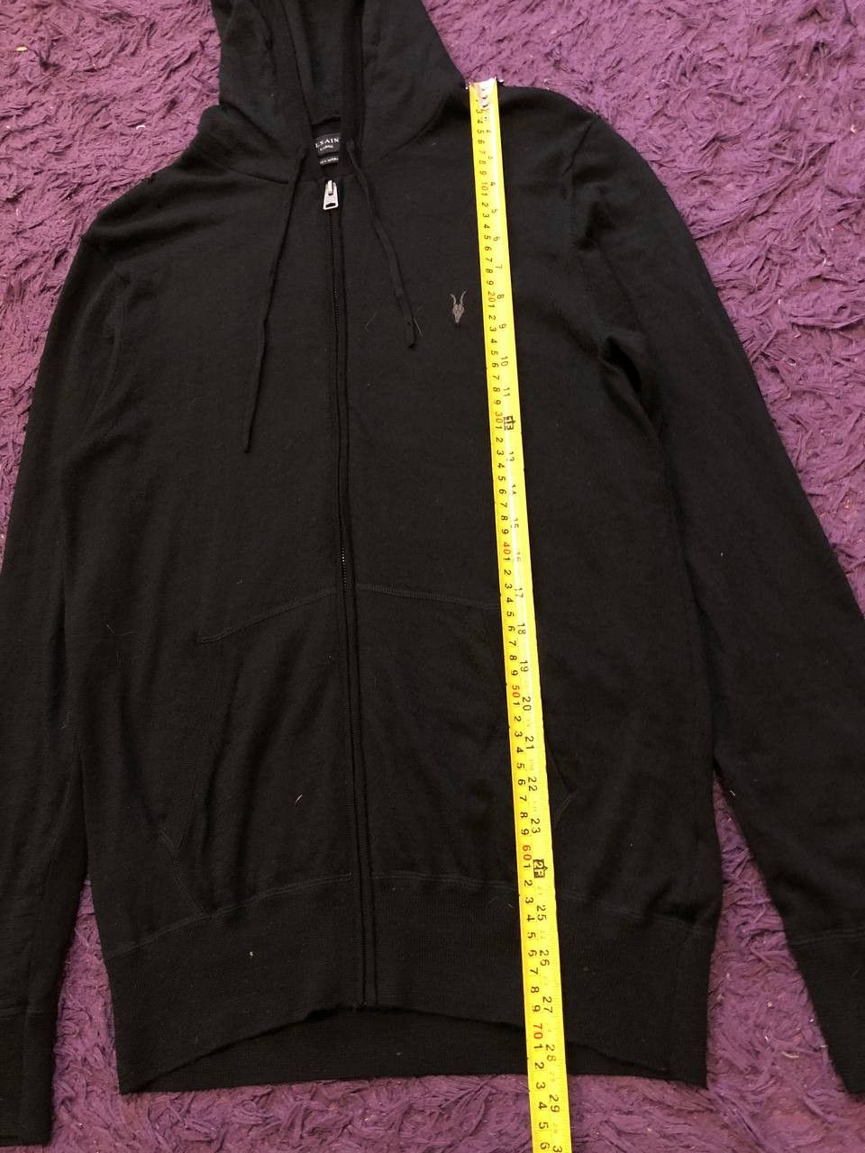 Allsaints Sweatshirt black Allsaints hoodie zip vintage streetwear Size US L / EU 52-54 / 3 - 10 Thumbnail