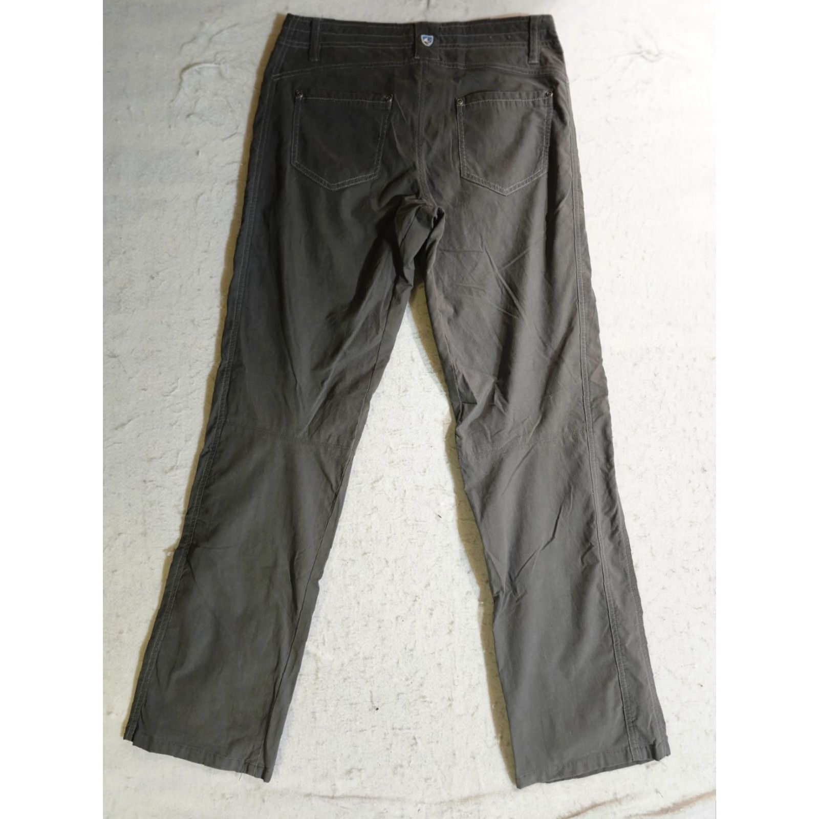 Vintage KÜHL Classic Straight Leg Hiking Pants Gray Women Size 8 Reg 5 Pocket Design Nylon Spandex Lightweight Inseam 32 in Cargo Nature Size 30" / US 8 / IT 44 - 6 Thumbnail