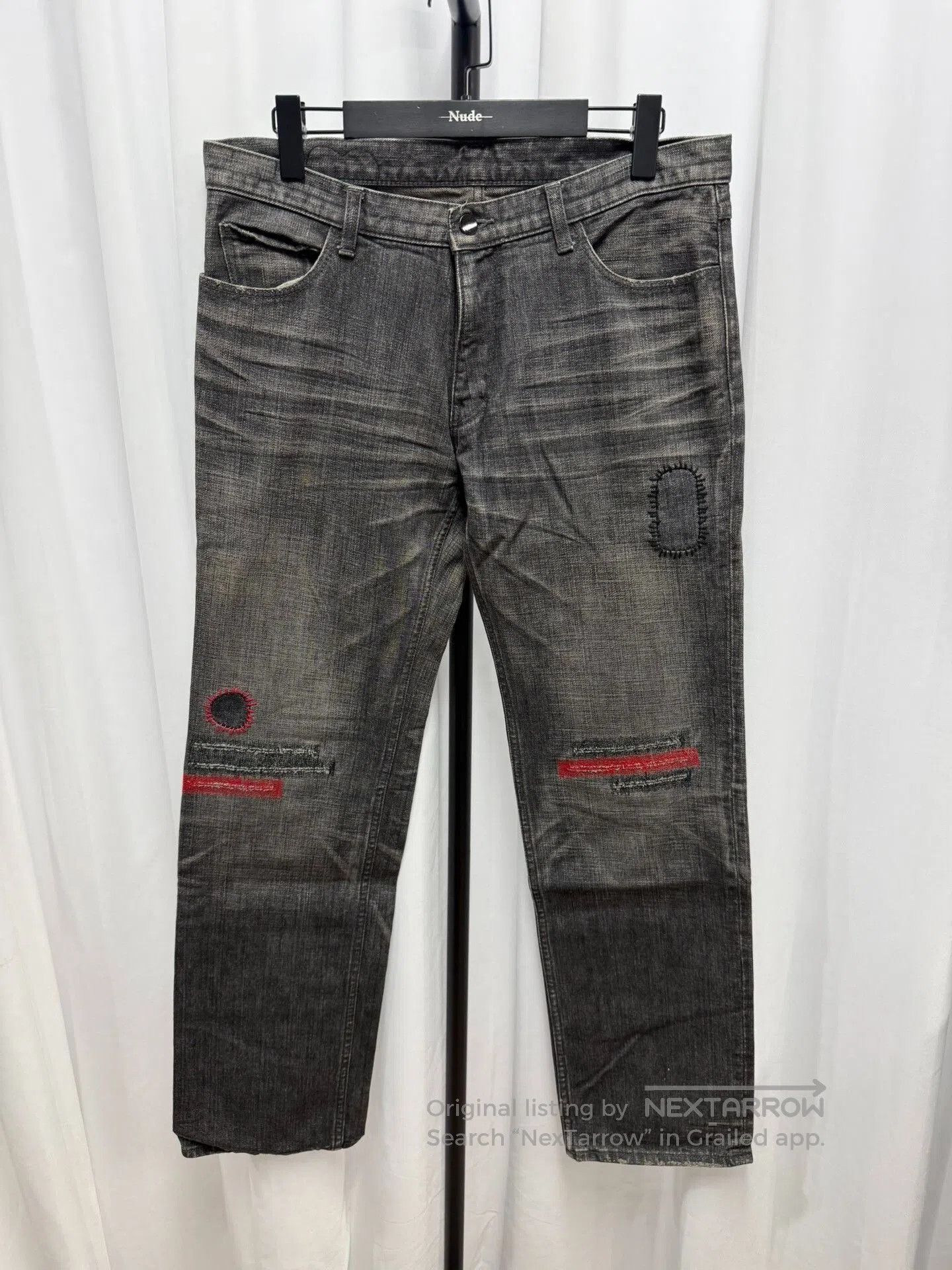 Japanese Brand Rare N.9 Red Line Jeans. Size US 30 / EU 46 - 1 Thumbnail
