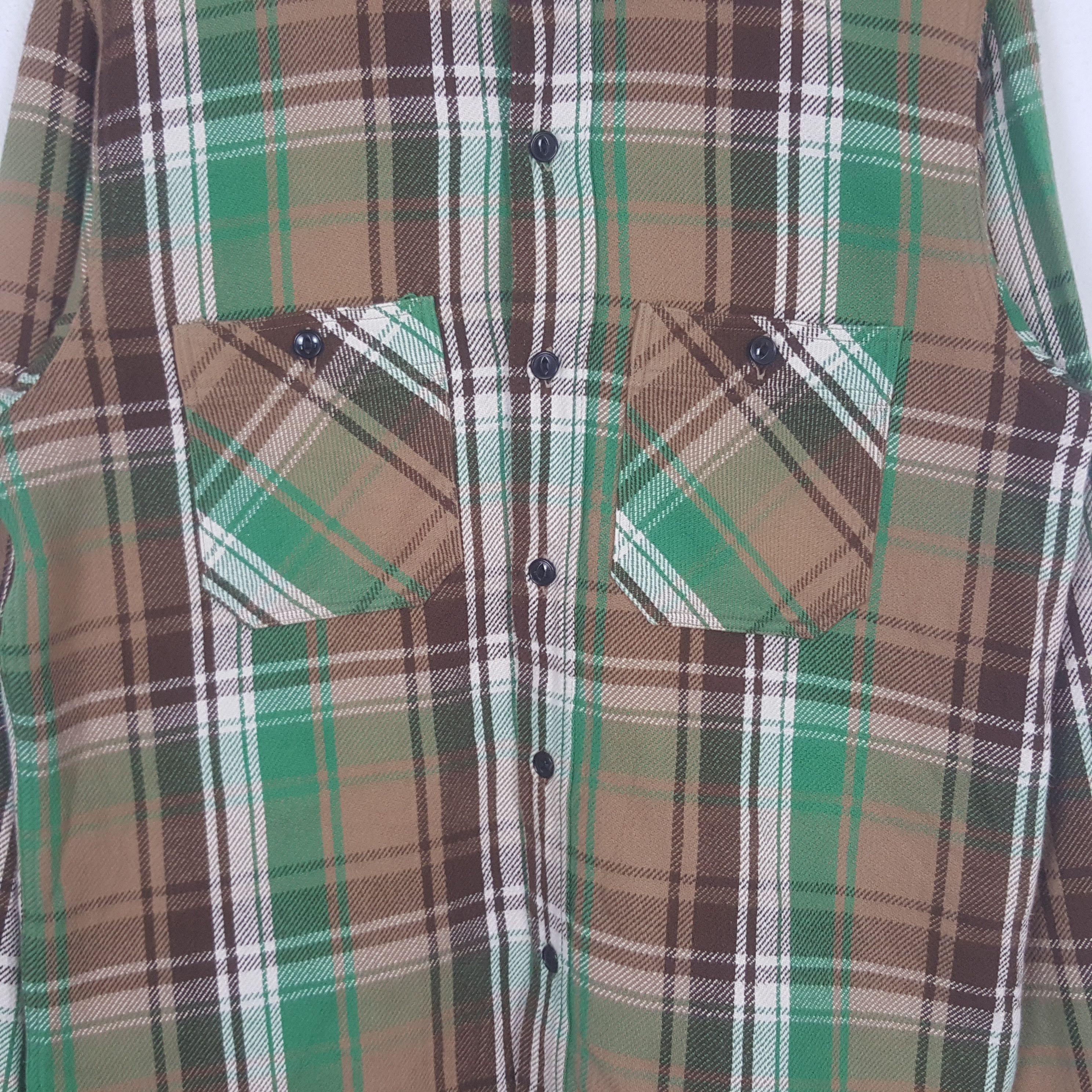 Sugar Cane Vintage Sugar Cane Japanese Flannel Shirt Button up C299N15 Size US L / EU 52-54 / 3 - 2 Thumbnail