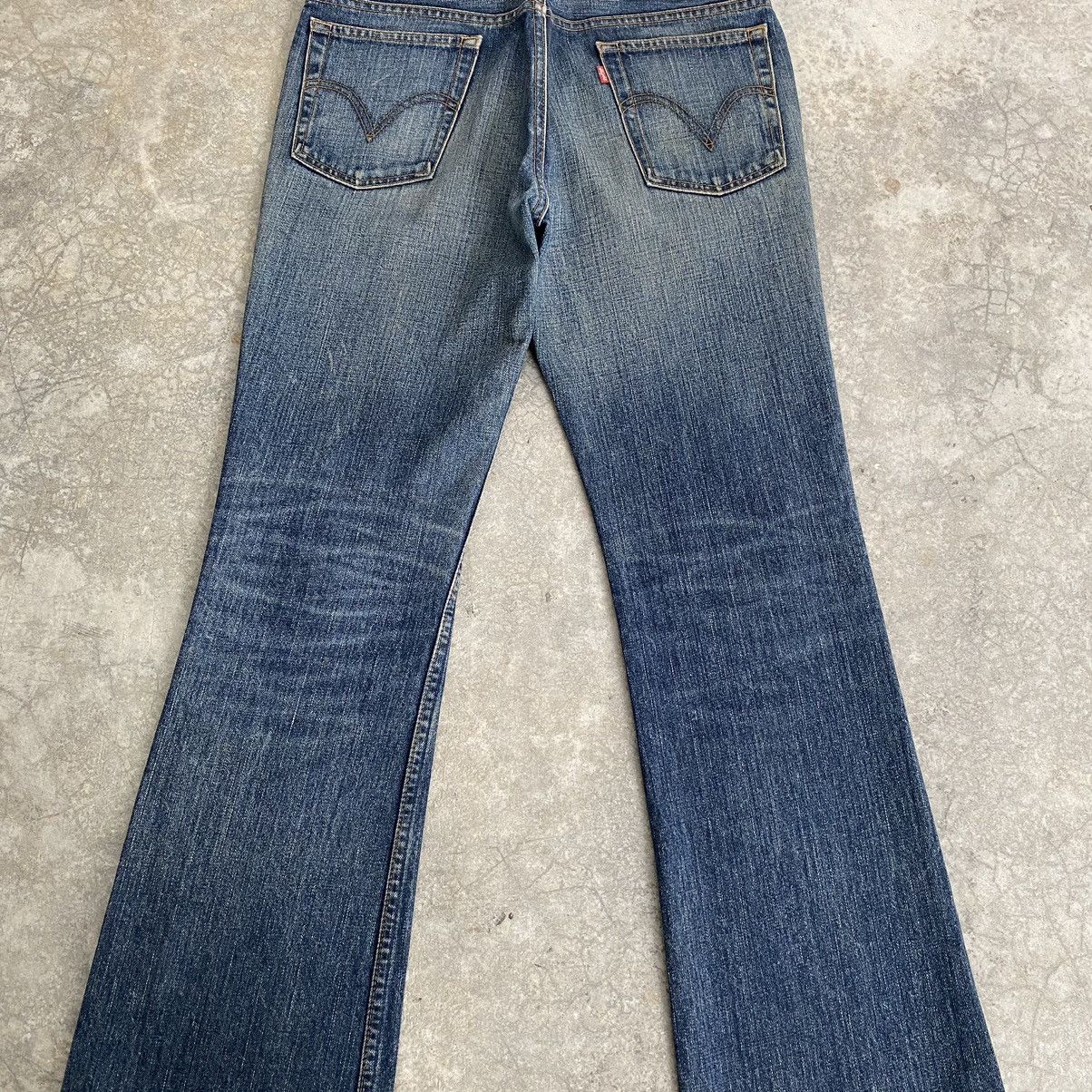 Levi's Vintage Levis 517 Faded Muddy Blue Bootcut Flared Jeans Size US 32 / EU 48 - 10 Thumbnail