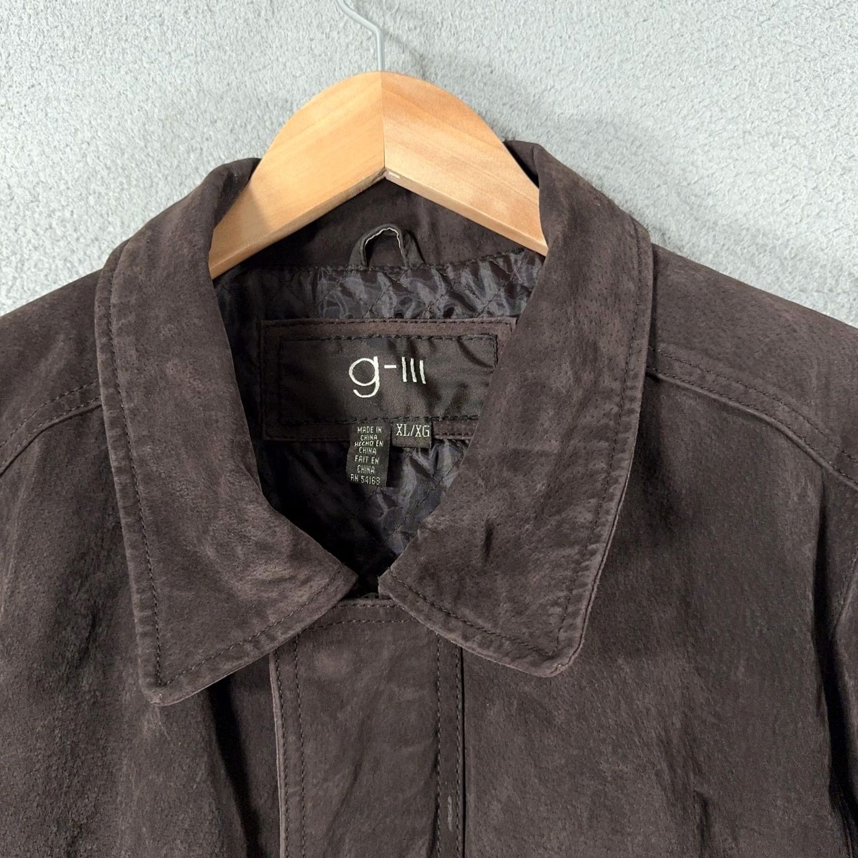 G-III G-III Leather Bomber Jacket Mens XL Brown Quilted Lined Full Zip Size US XL / EU 56 / 4 - 7 Thumbnail