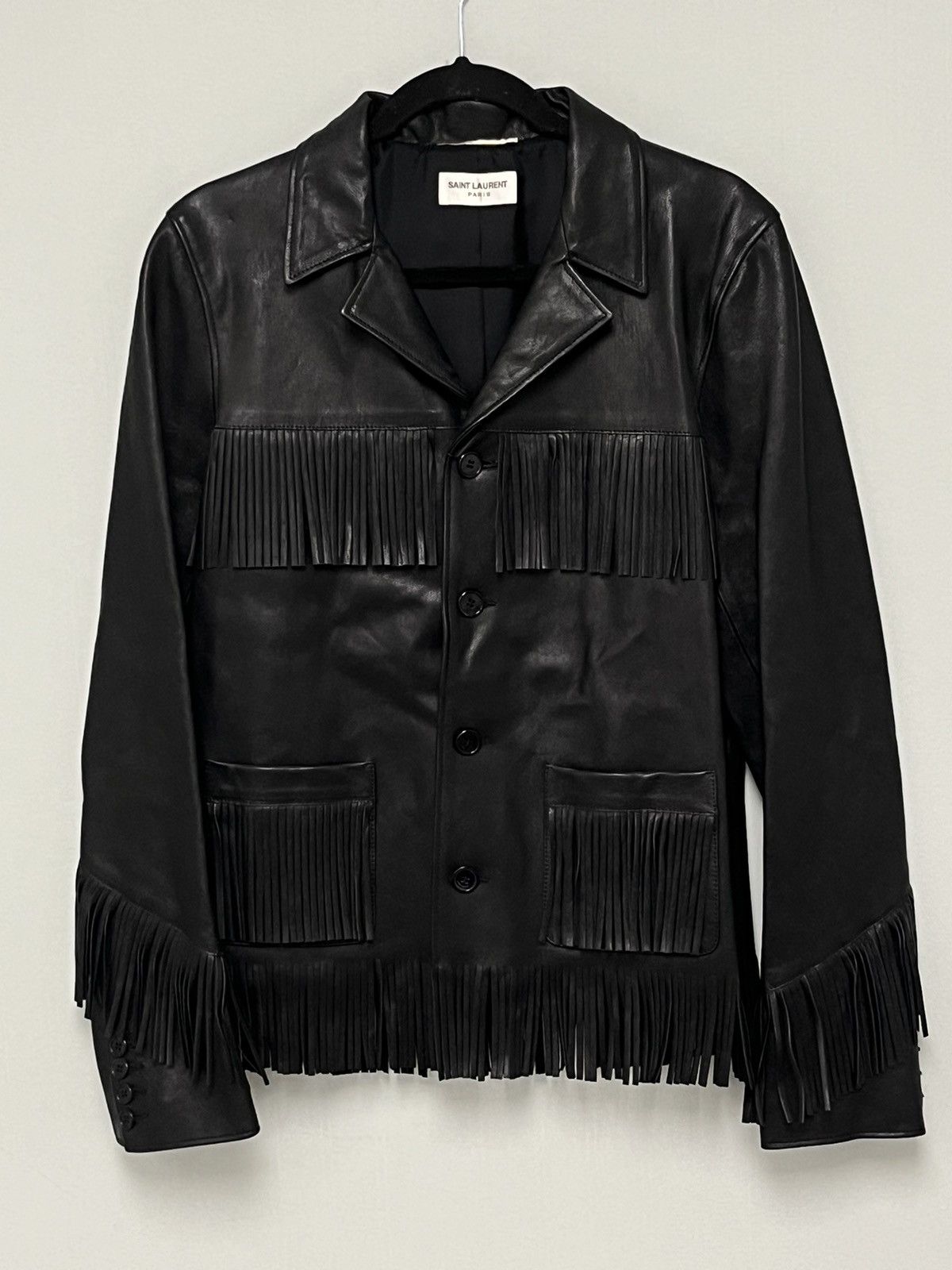 Saint Laurent Paris L12 Curtis Fringe Leather Jacket. Size euro 48 Size M / US 6-8 / IT 42-44 - 11 Thumbnail