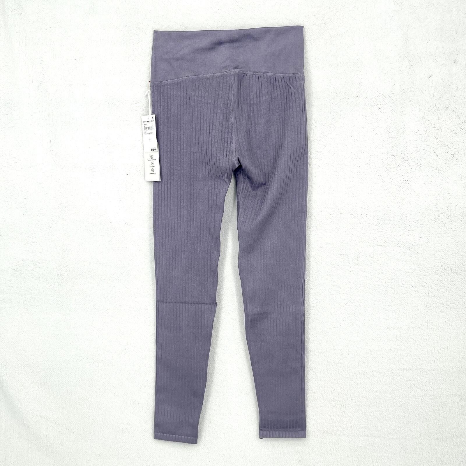Good American Good American Ribbed Dusty Violet High Waisted Leggings S/M Size 25" / US 0 / IT 36 - 6 Thumbnail