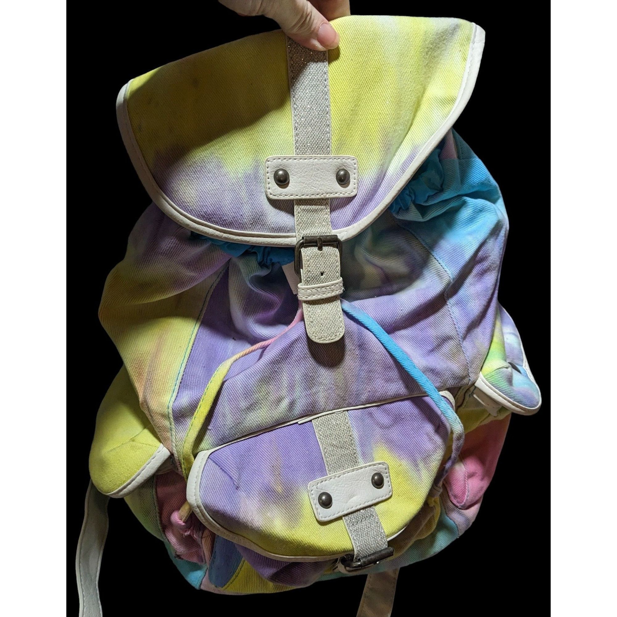 Other Candies Rainbow Tie Dye Glitter Strap Backpack Size ONE SIZE - 2 Thumbnail