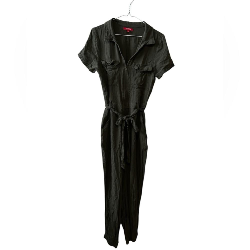 Guess GUESS Olive Green Utility Jumpsuit - Size XS Size 26" / US 2 / IT 38 - 1 Thumbnail