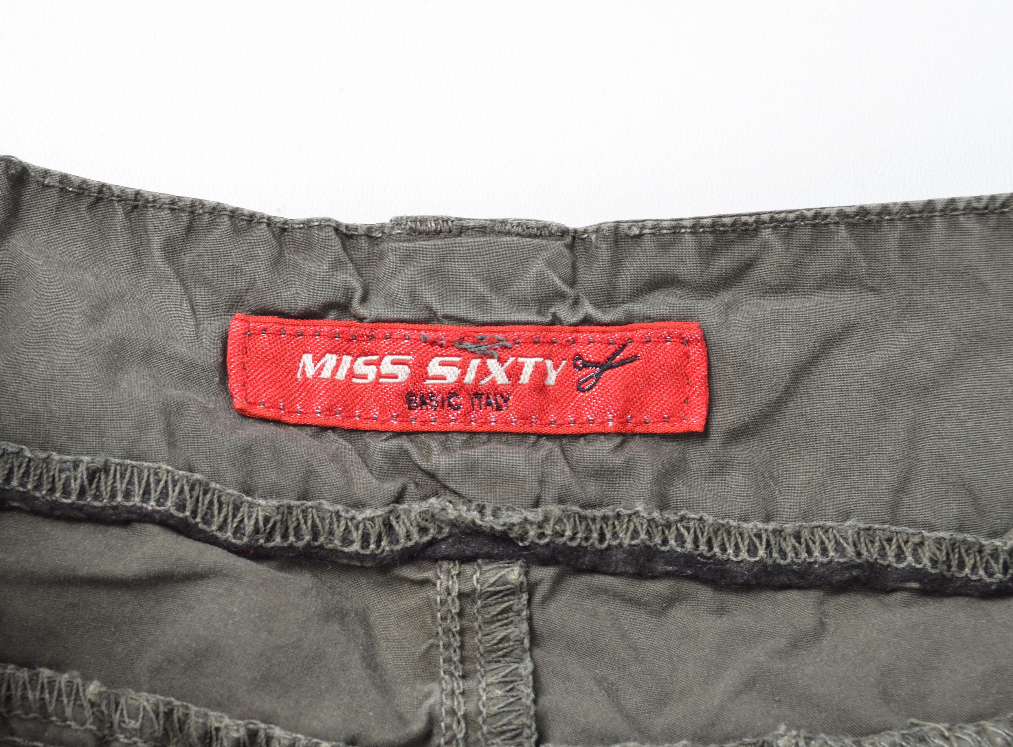 Miss Sixty Vintage Miss Sixty Y2K Grunge Olive Khaki Knee Length Skirt Size 30" / US 8 / IT 44 - 9 Thumbnail