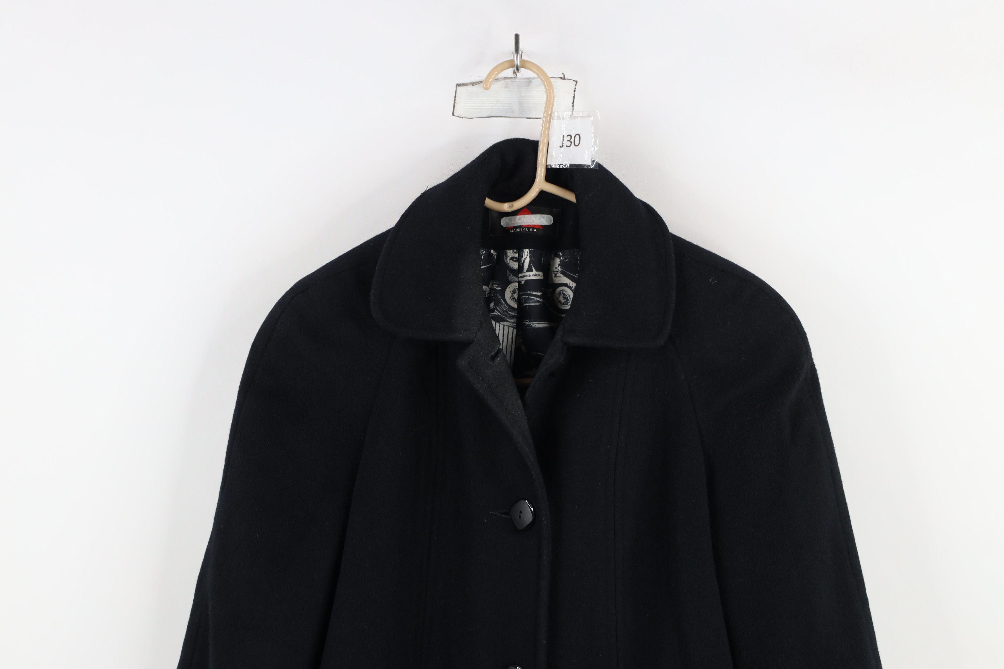 Vintage Vintage 80s 90s Alorna Wool Peacoat Jacket Black USA Size M / US 6-8 / IT 42-44 - 2 Thumbnail