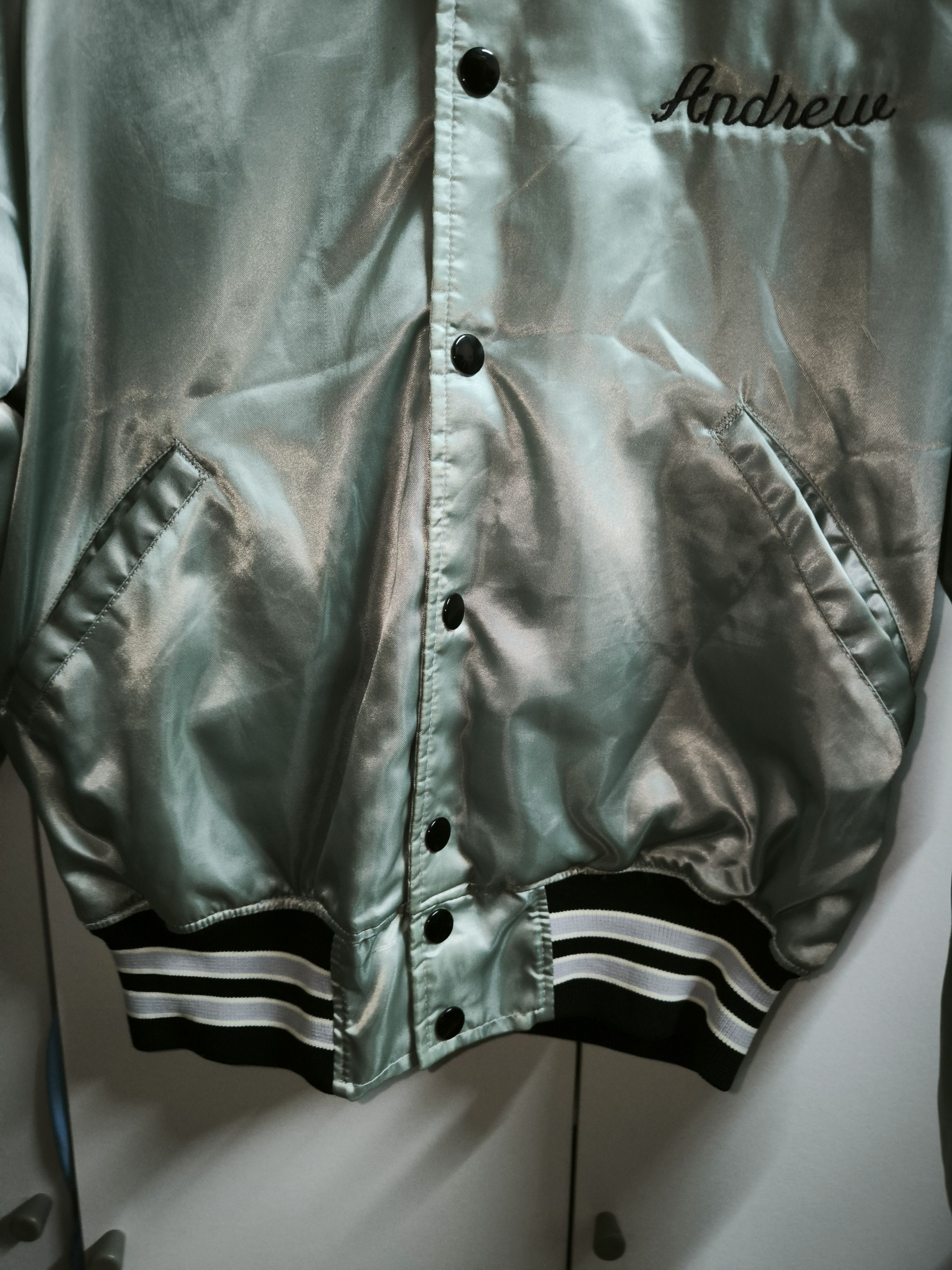 Howe × Vintage 80s Denville Tornados Satin Bomber Jacket Size US M / EU 48-50 / 2 - 13 Thumbnail