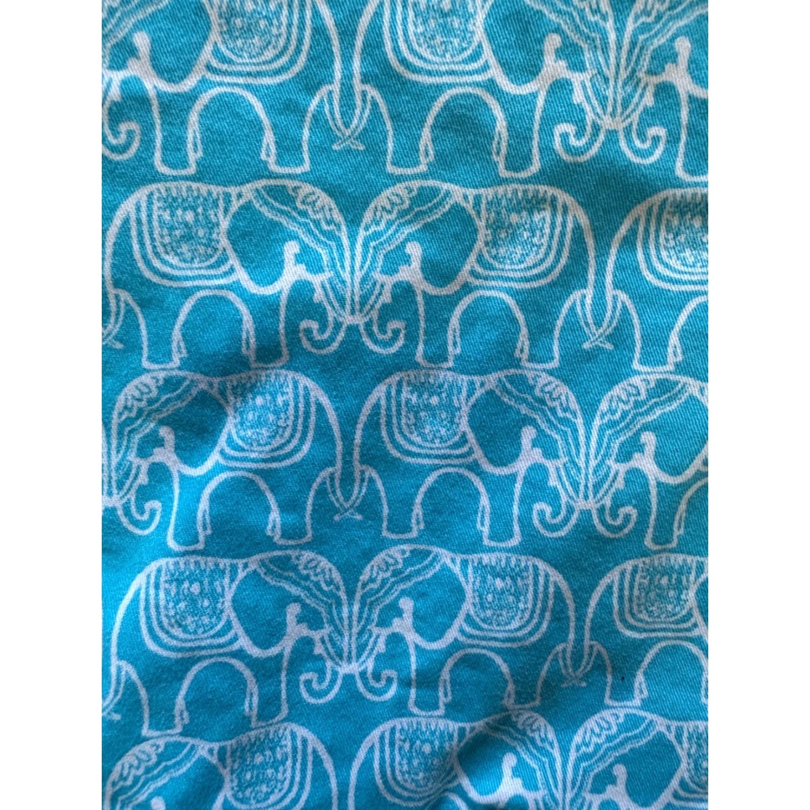 Vintage CROWN & IVY Shorts XL Womens 34" Waist Bue Elephant Pattern Size 40" / US 18 - 2 Thumbnail
