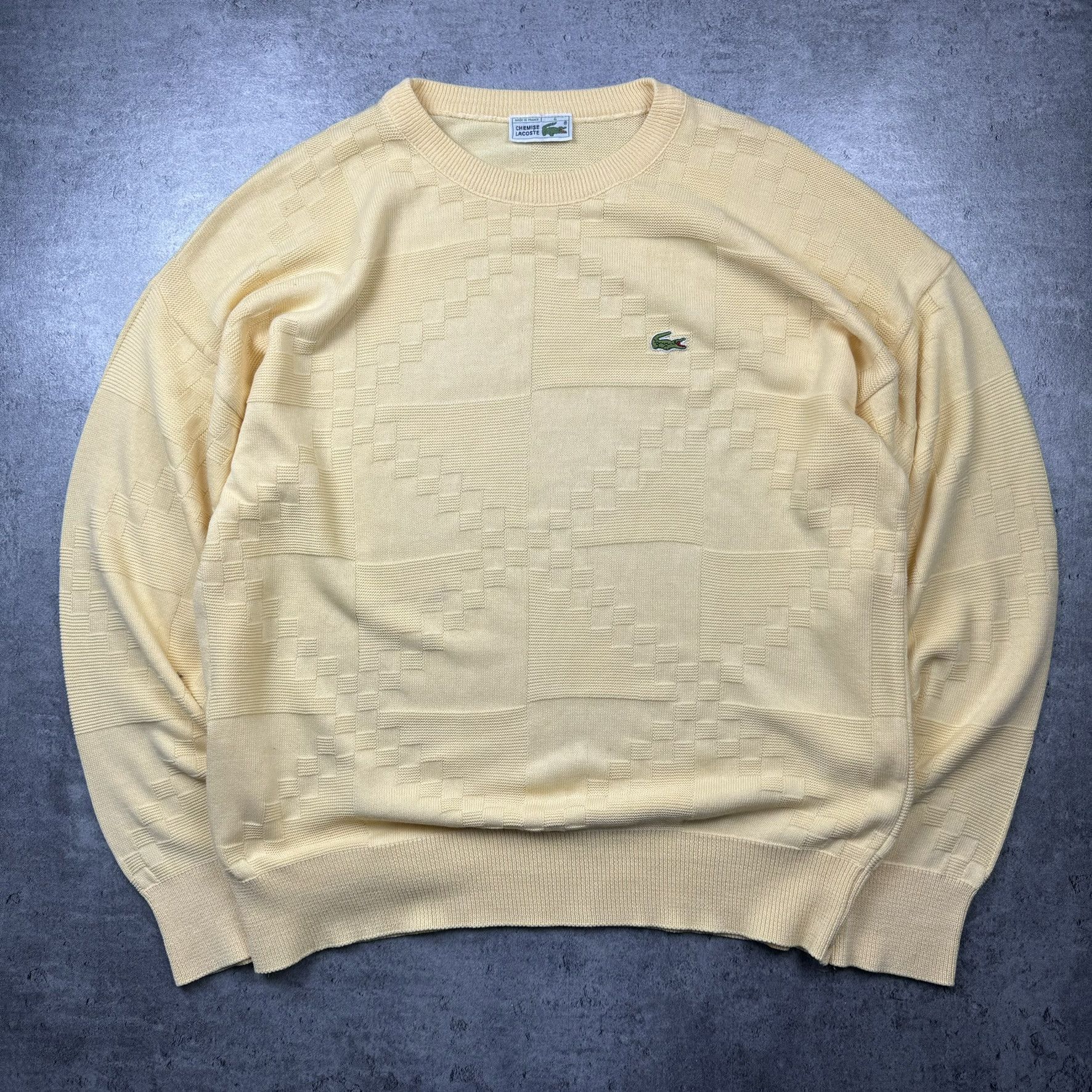 Lacoste × Vintage 1990’s Vintage Chemise Lacoste Sweater Made in France Size US XL / EU 56 / 4 - 1 Thumbnail