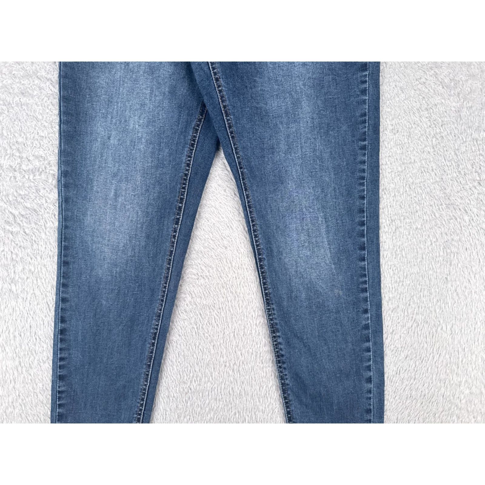 Vintage No Boundaries Jeans Womens Skinny High Rise Denim Pull-On 28x27 Blue 28x27 5-Pocket Logo Designer Womens Jeans Size 28" / US 6 / IT 42 - 3 Thumbnail