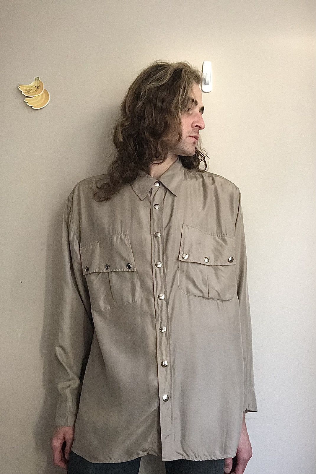 Faith Connexion Faith Connexion Silk Military Snap Button Shirt Size US S / EU 44-46 / 1 - 11 Thumbnail