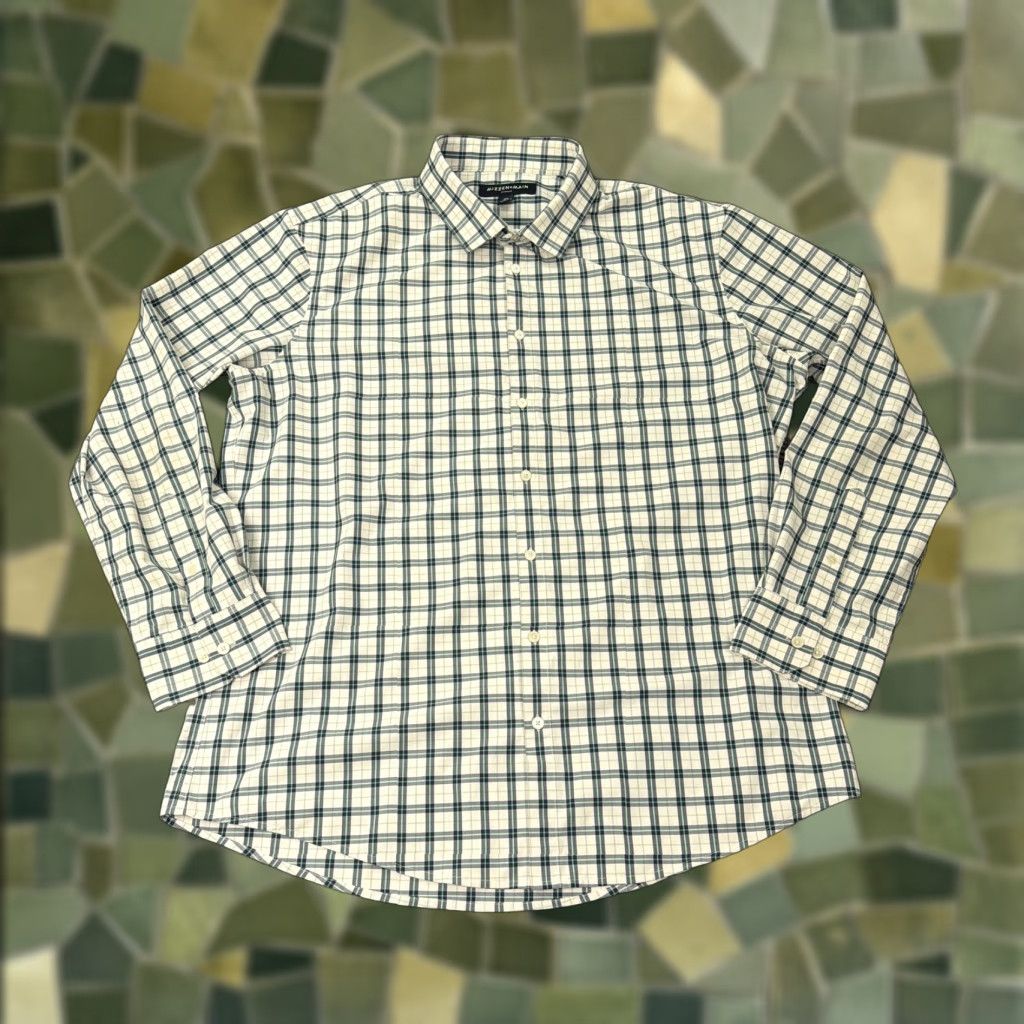 Mizzen+Main Mizzen+Main Shirt Mens 2XL White Green Blue Plaid Leeward Trim Fit Button Down Size US XXL / EU 58 / 5 - 1 Thumbnail
