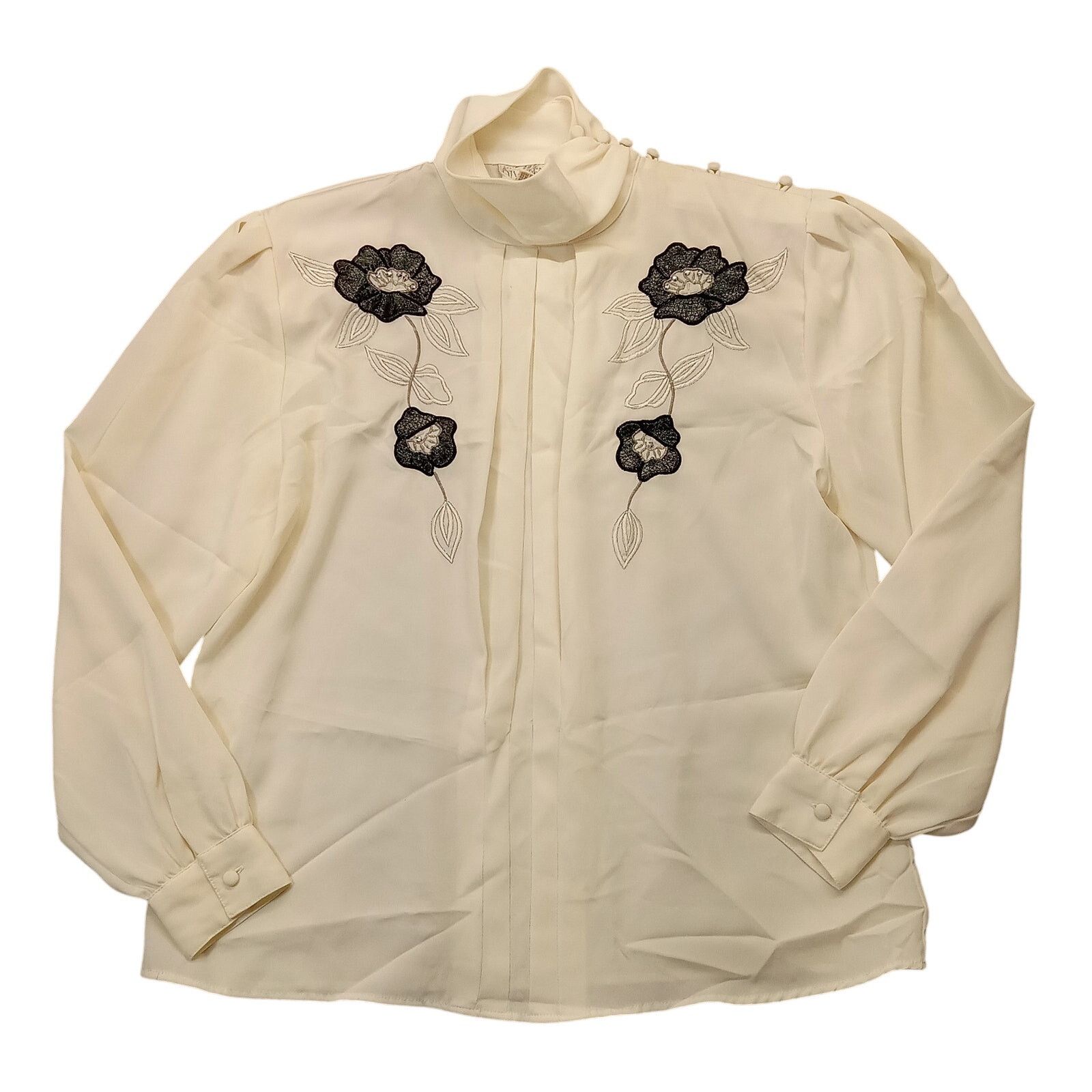 & Other Stories Vintage Dividends Top 14 Women's Long Sleeve Blouse White Size XXL / US 16-18 / IT 52-54 - 1 Thumbnail