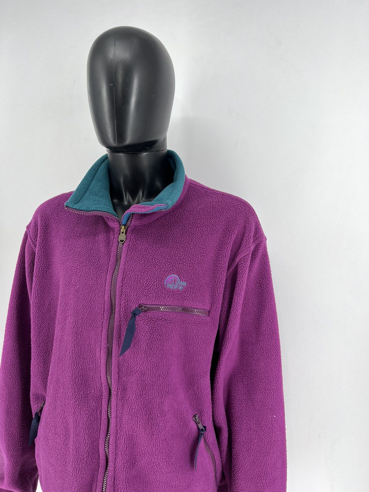 Polartec 90s Vintage Lowe Alpine Polartec Plum Fleece Zip Jacket XL Size US XL / EU 56 / 4 - 5 Thumbnail