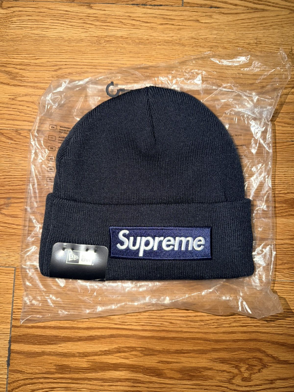 Supreme Supreme New Era Box Logo Beanie (FW25) Navy Size ONE SIZE - 1 Thumbnail