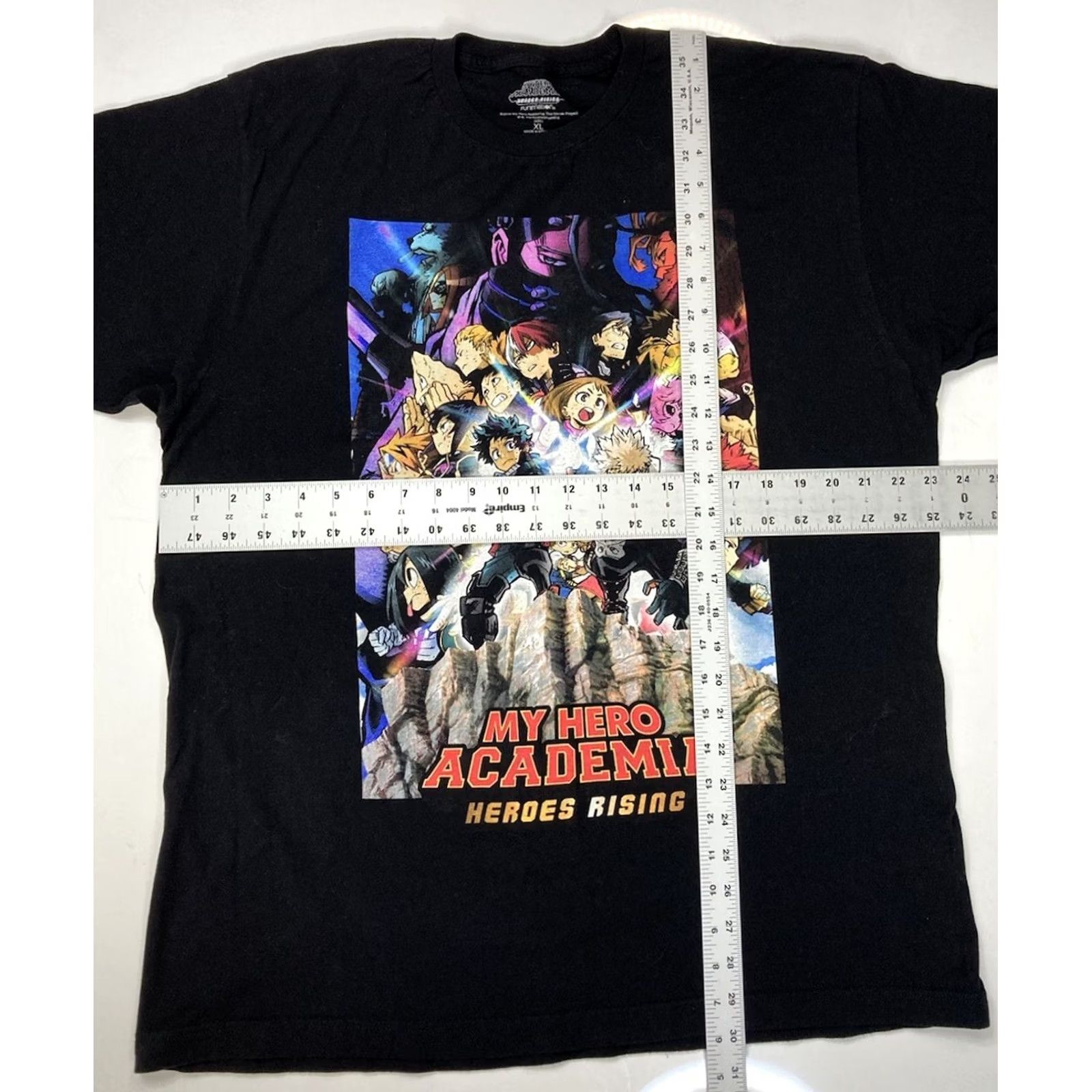 Vintage MY HERO ACADEMIA T-Shirt Men XL Black Graphic Print Crew Neck Short Sleeve Hero Characters Size US XL / EU 56 / 4 - 5 Thumbnail