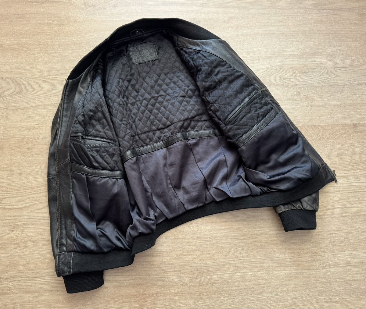 Genuine Leather Vintage Trader Genuine Leather Moto Racing Bomber Jacket Size US L / EU 52-54 / 3 - 10 Thumbnail