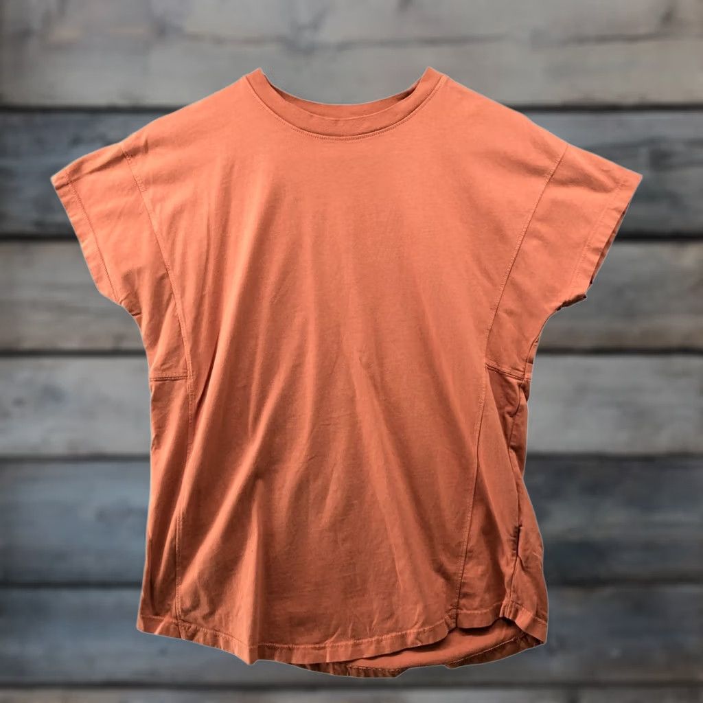 Madewell Madewell Seamed Tee Womens XXS Short Sleeve Peach Relaxed Crewneck T Shirt Size XXS / US 00 / IT 34 - 1 Thumbnail