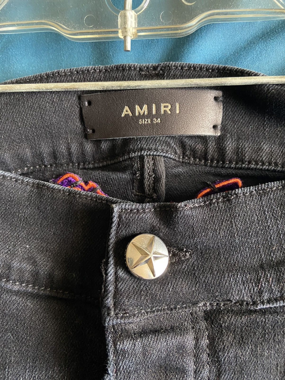 Amiri Amiri x Chemist Orange Star Jeans Mens size 34 Size US 34 / EU 50 - 8 Thumbnail