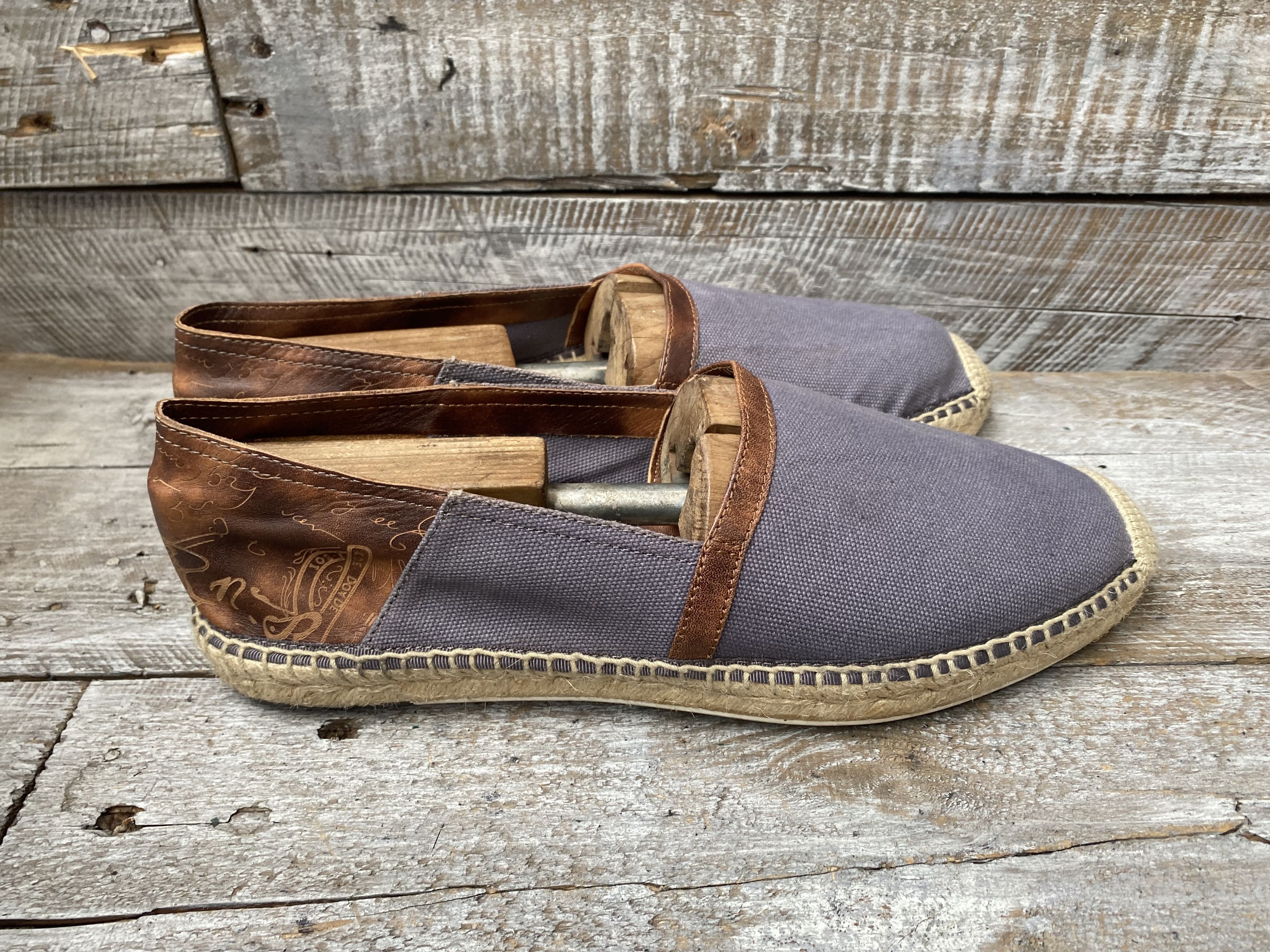 Berluti × Designer Berluti espadrille scritto signature slip on shoes sz 8 Size US 9 / EU 42 - 7 Thumbnail