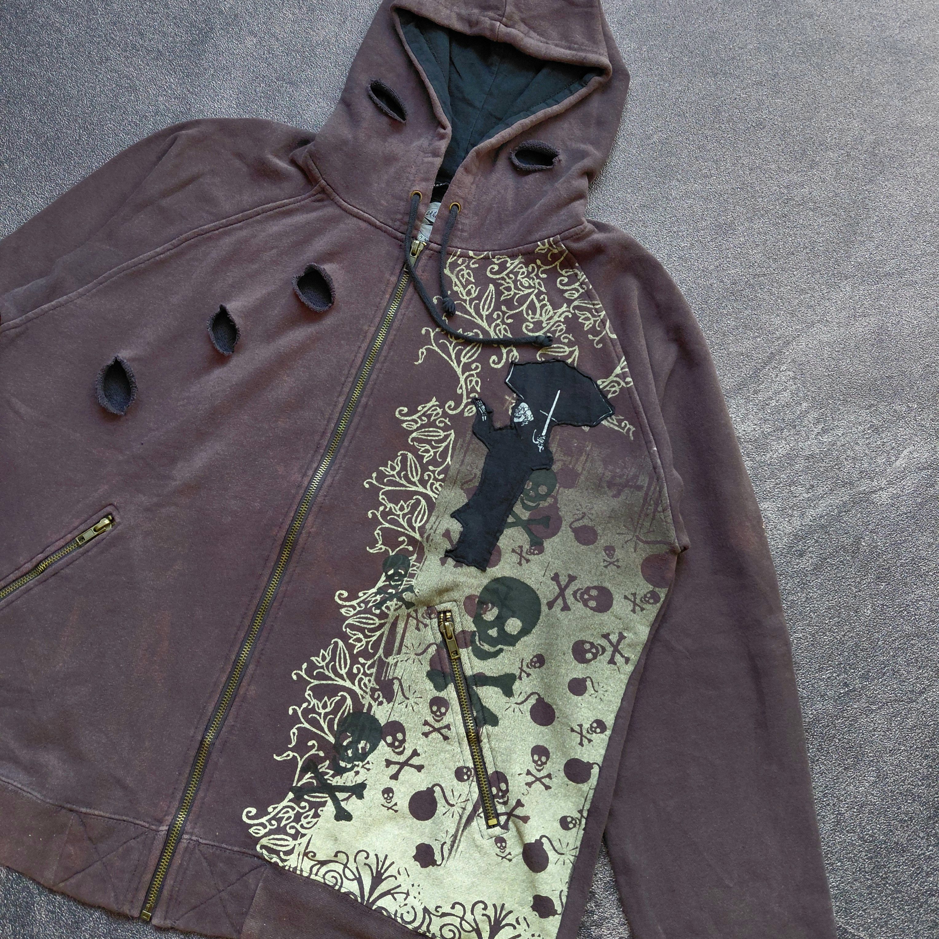 Japanese Brand Distressed Dragon Rock & Roll Vision Hoodie Size US L / EU 52-54 / 3 - 2 Thumbnail