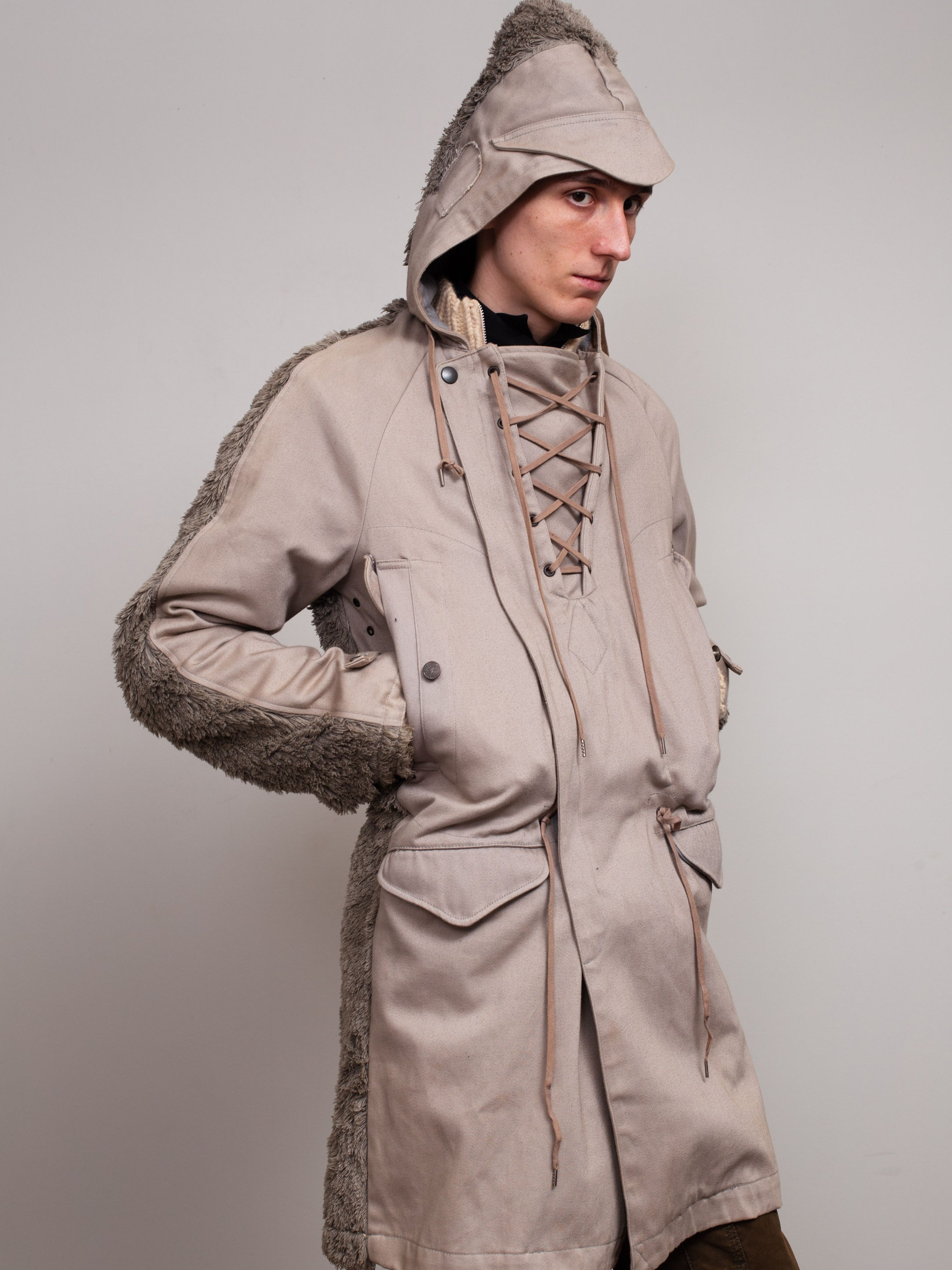 Maison MIHARA YASUHIRO Mihara Yasuhiro AW06 Runway Shaggy Hybrid Parka Size US S / EU 44-46 / 1 - 4 Thumbnail