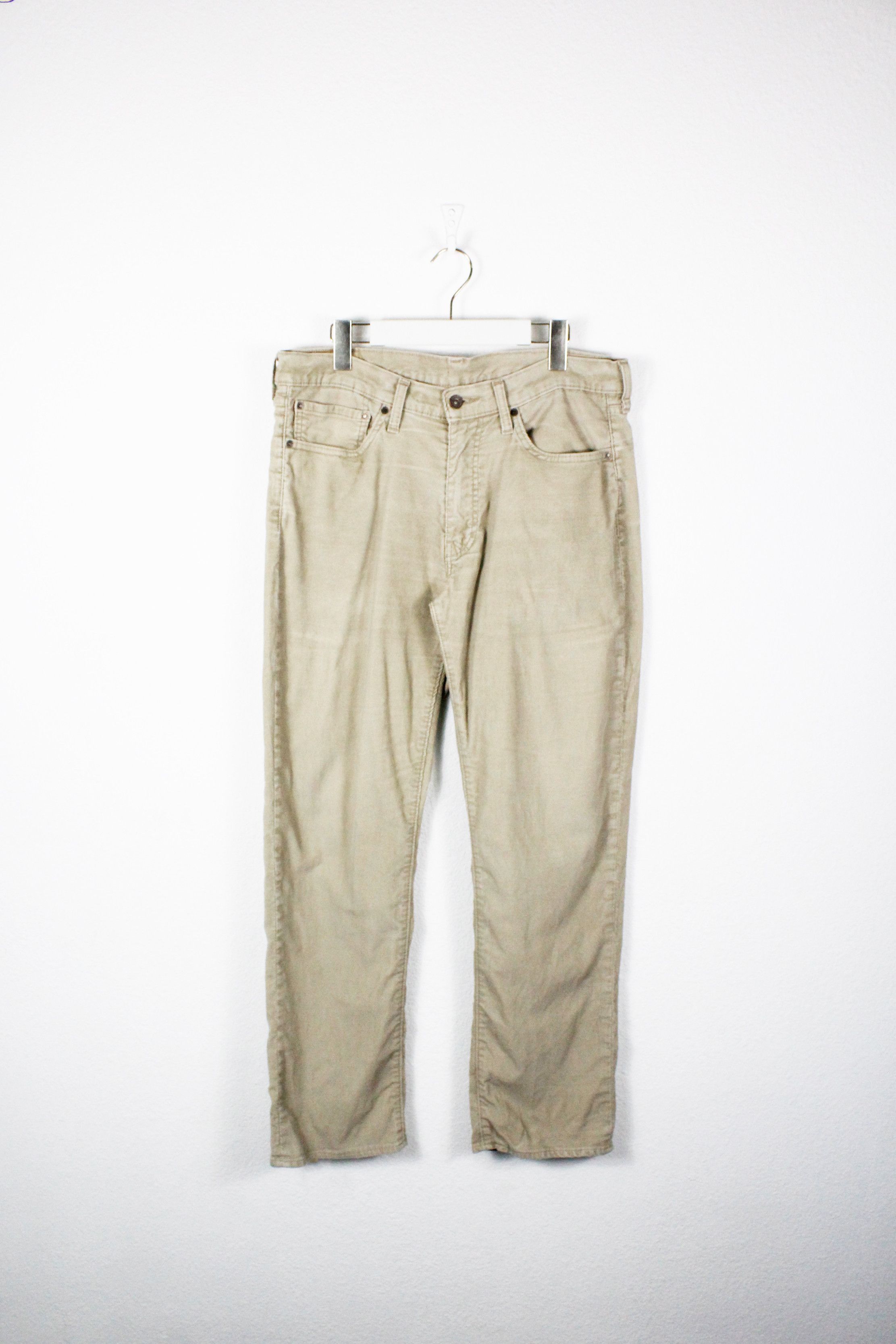 Levi's × Levi's Vintage Clothing Levi's 514 Big E Beige Corduroy Velvet Denim Pants Size US 34 / EU 50 - 1 Thumbnail