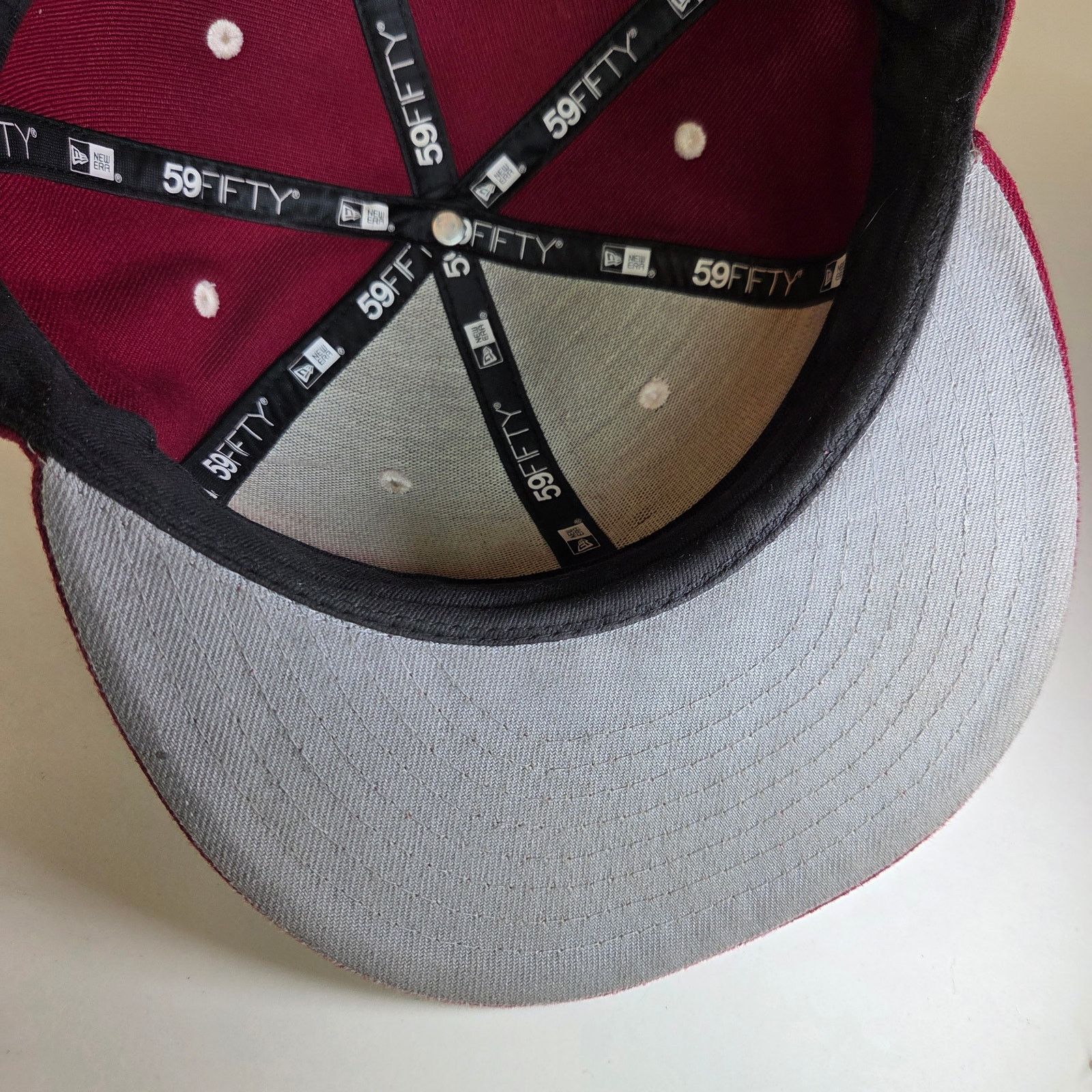 New Era New Era 59FIFTY NY Yankees Fitted Hat 7 1/4 Burgundy Size ONE SIZE - 8 Thumbnail