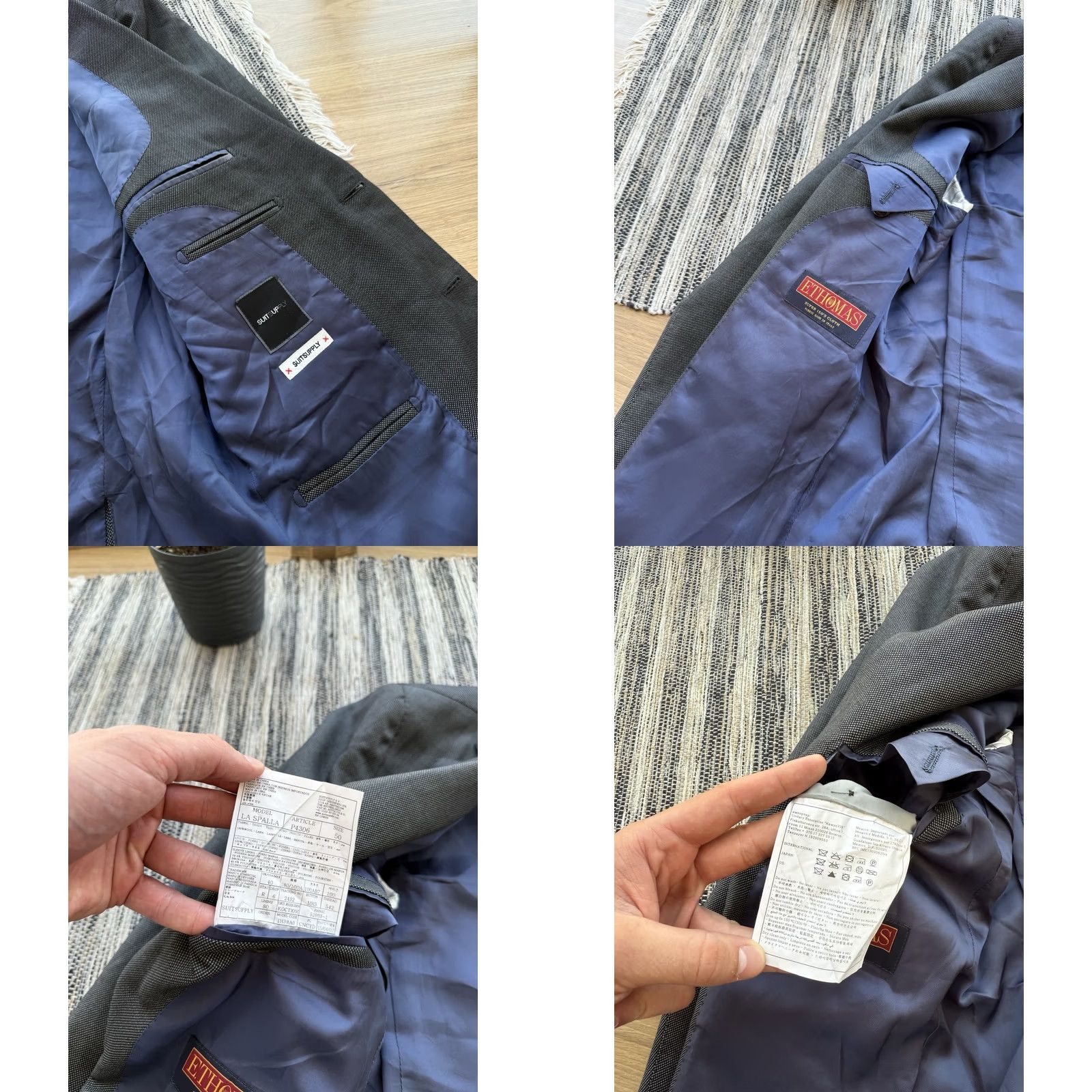 Suitsupply SUITSUPPLY MEN’S LA SPALLA HUDSON BLAZER SIZE 50 WOOL 2-BUTTON E.THOMAS x Size 50R - 9 Thumbnail