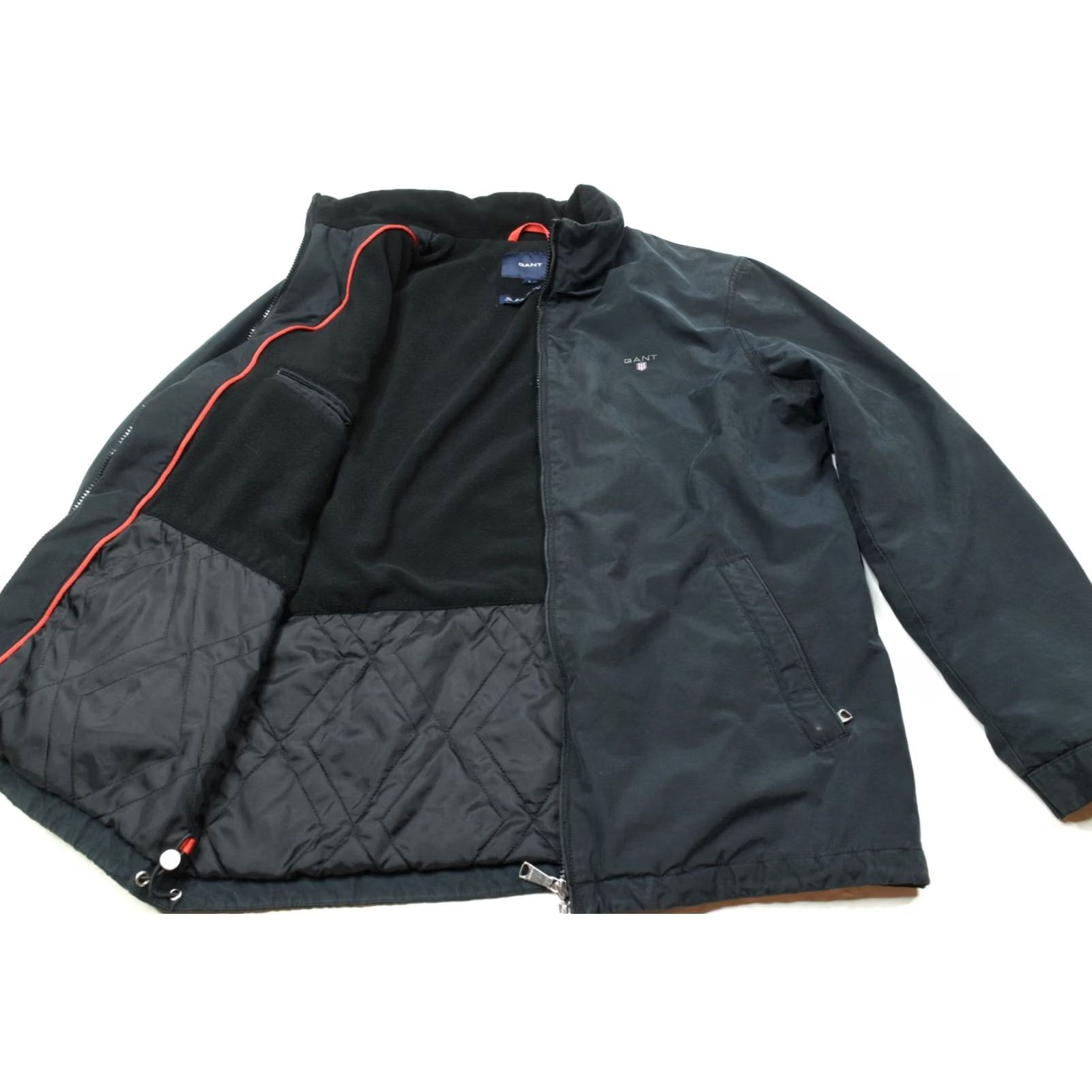 Gant GANT The Midlength Jacket Mens Large Black Long Sleeve Full-Zip Fleece Lined Size US L / EU 52-54 / 3 - 3 Thumbnail