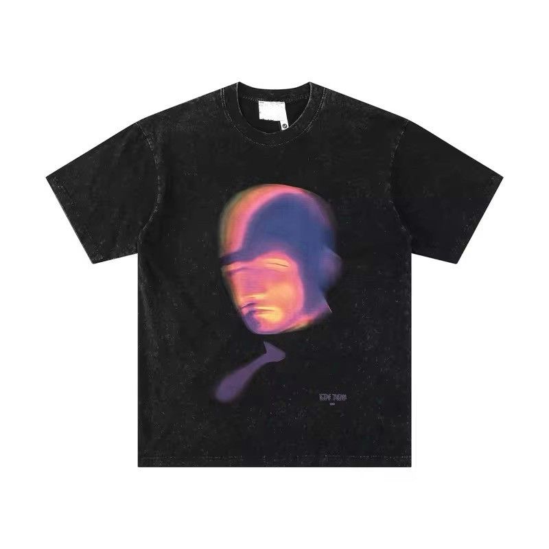 Designer × Vintage Design Abstract Graphic Washed T Shirt y2k Size US XL / EU 56 / 4 - 1 Thumbnail