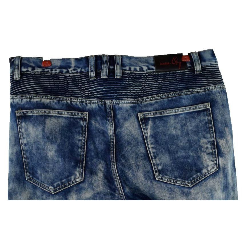 Embellish Embellish Mens 38 x 34 Distressed Blue Biker Jeans Size US 38 / EU 54 - 8 Thumbnail