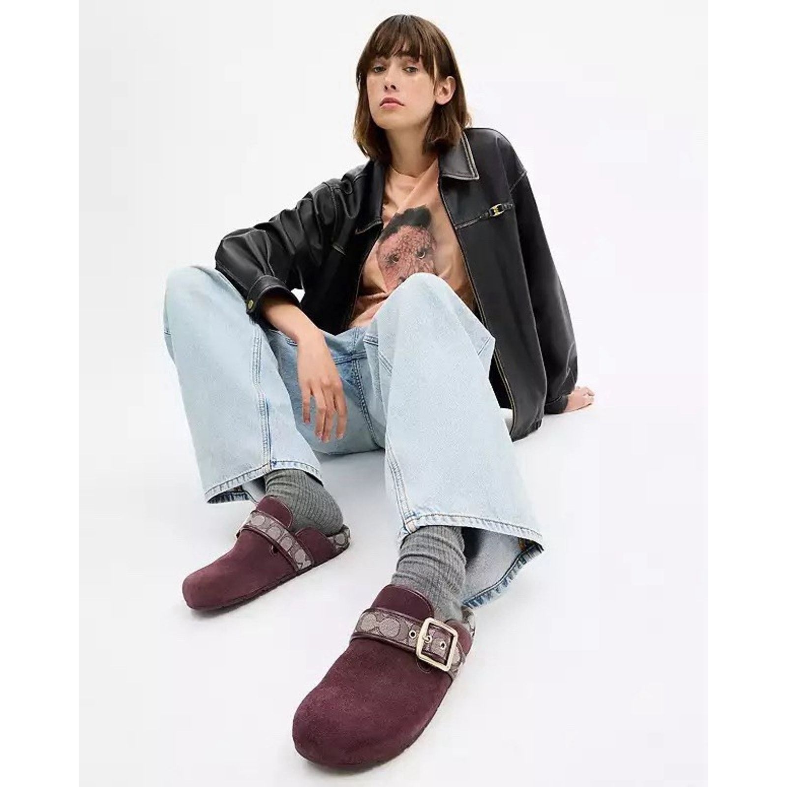 Coach NWT Coach Woman Archival Buckle Clog Shoes Merlot CCO05 us 7 Size US 7 / IT 37 - 9 Thumbnail