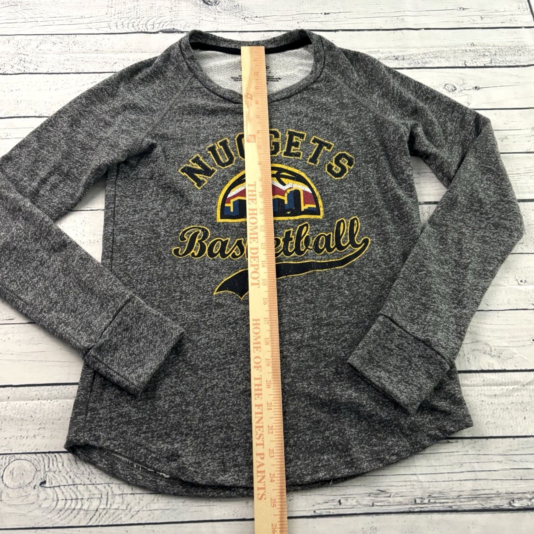 Vintage Majestic Denver Nuggets Pullover Sweatshirt Women's Large Gray Regular Logo Sports Shirt Pullover Mens Womens Boys Girls Size L / US 10 / IT 46 - 3 Thumbnail